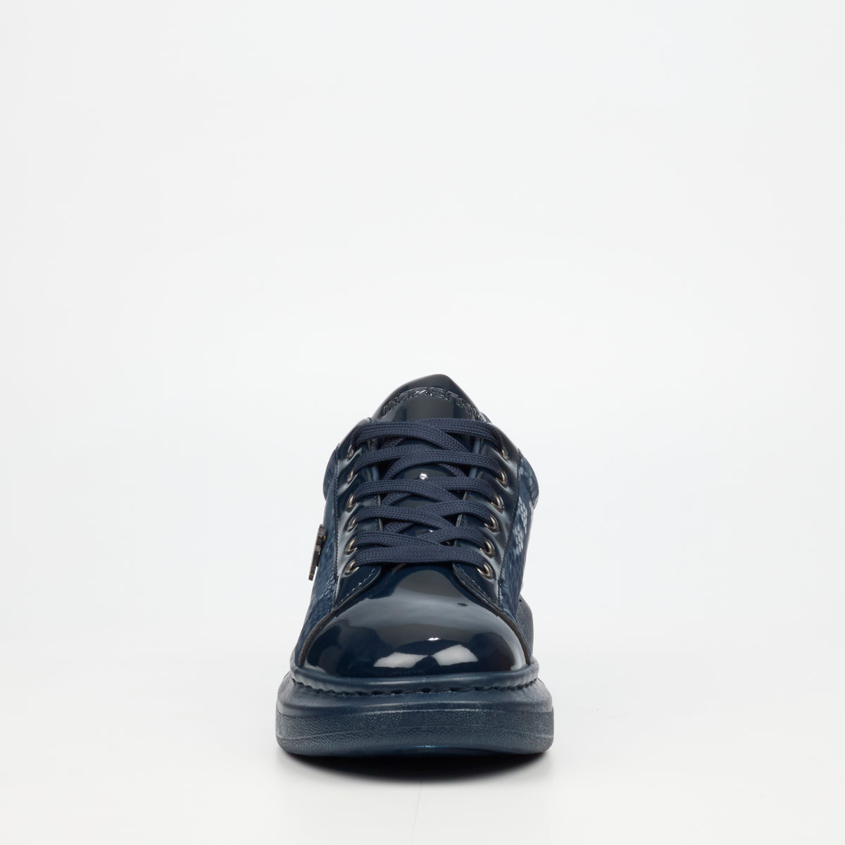 Mazerata Kelvis 6 Faux Patent / Snake Sneakers - Navy footwear Mazerata