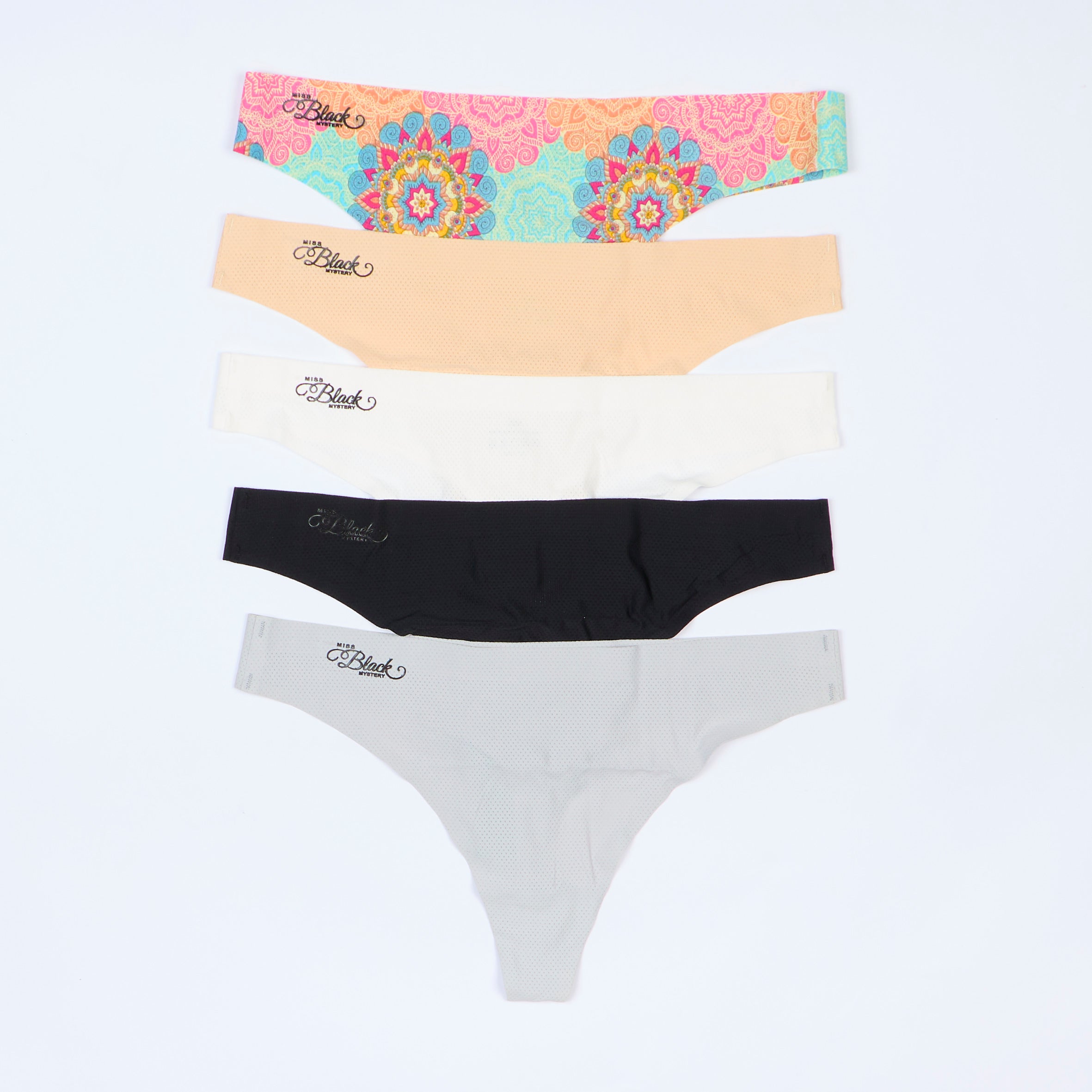 Miss Black Mystery Lush Thong 5 Pack - Multi underwear Miss Black