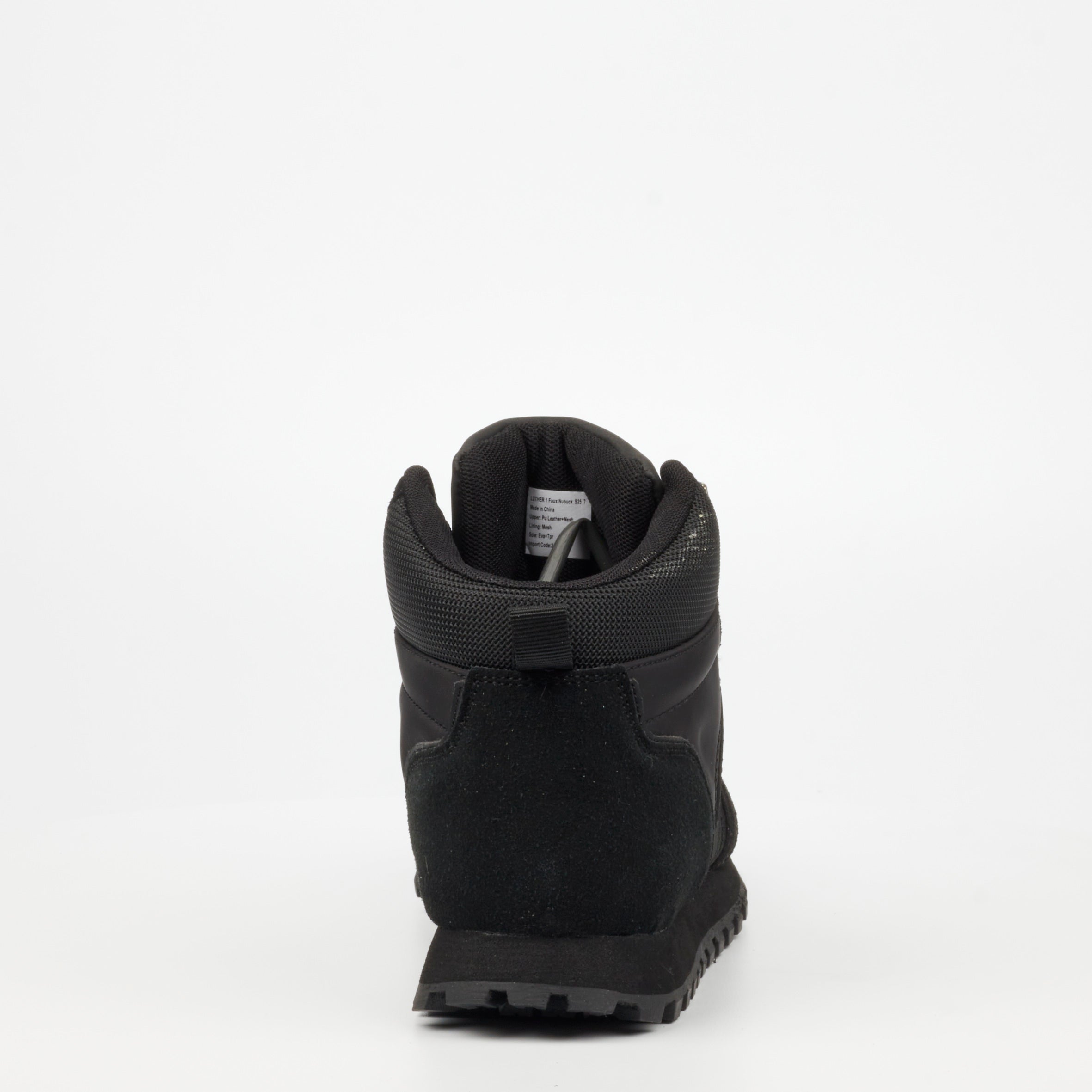 Mazerata Luther 1 Faux Nubuck / Lycra Sneaker - Black footwear Mazerata