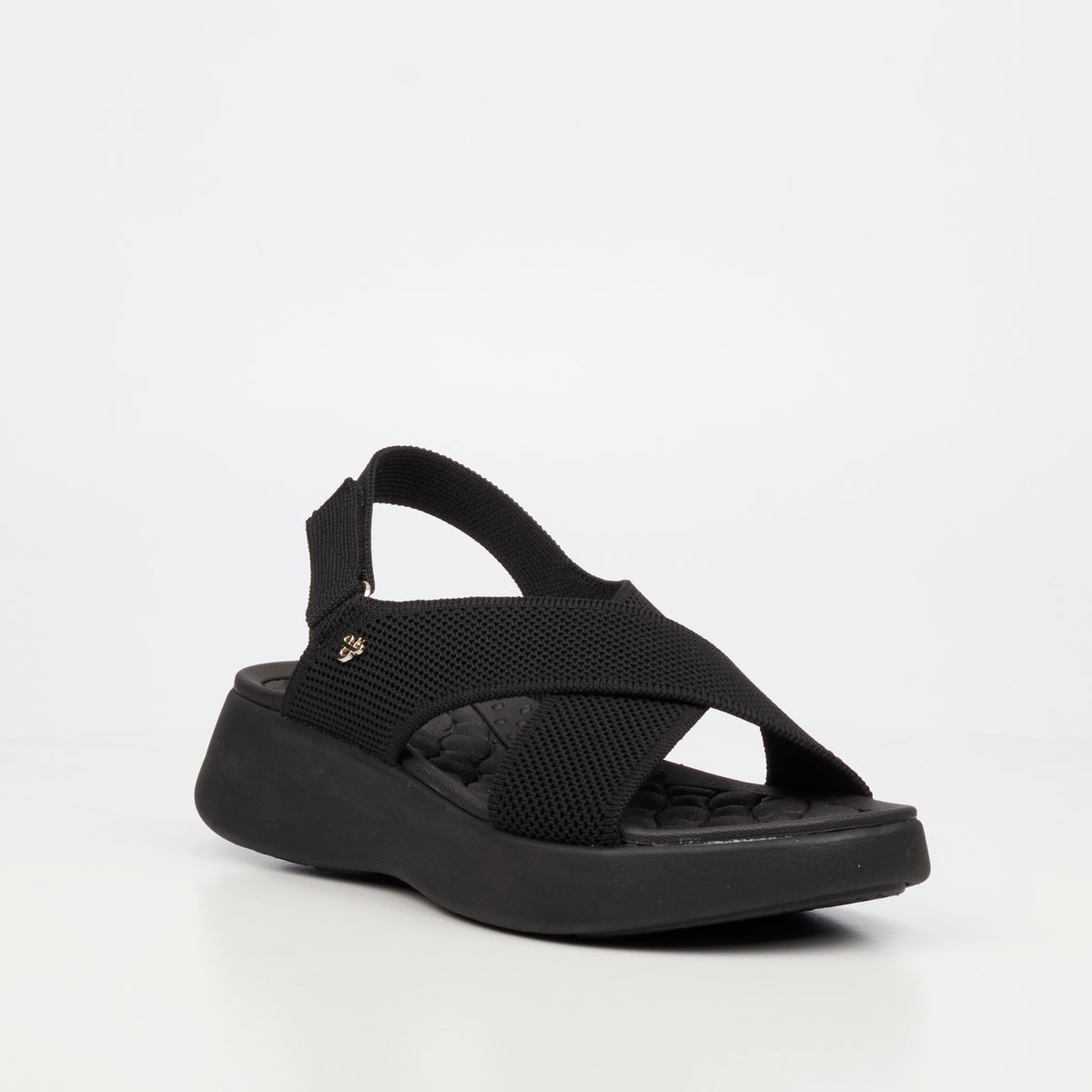 Heart & Sole Mallory 1 Flat Sandals - Black footwear Heart & Sole