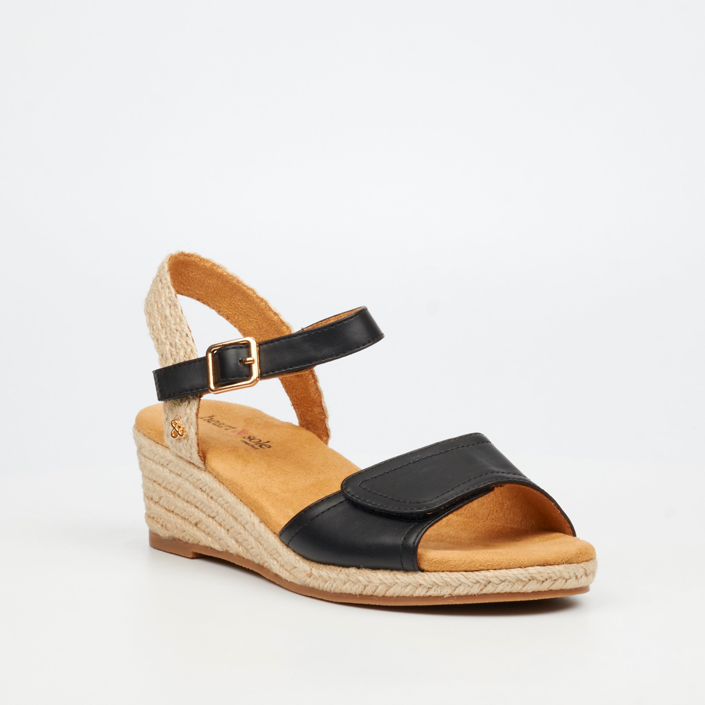 Heart & Sole Meraldi 2 Wedge - Black footwear Heart & Sole