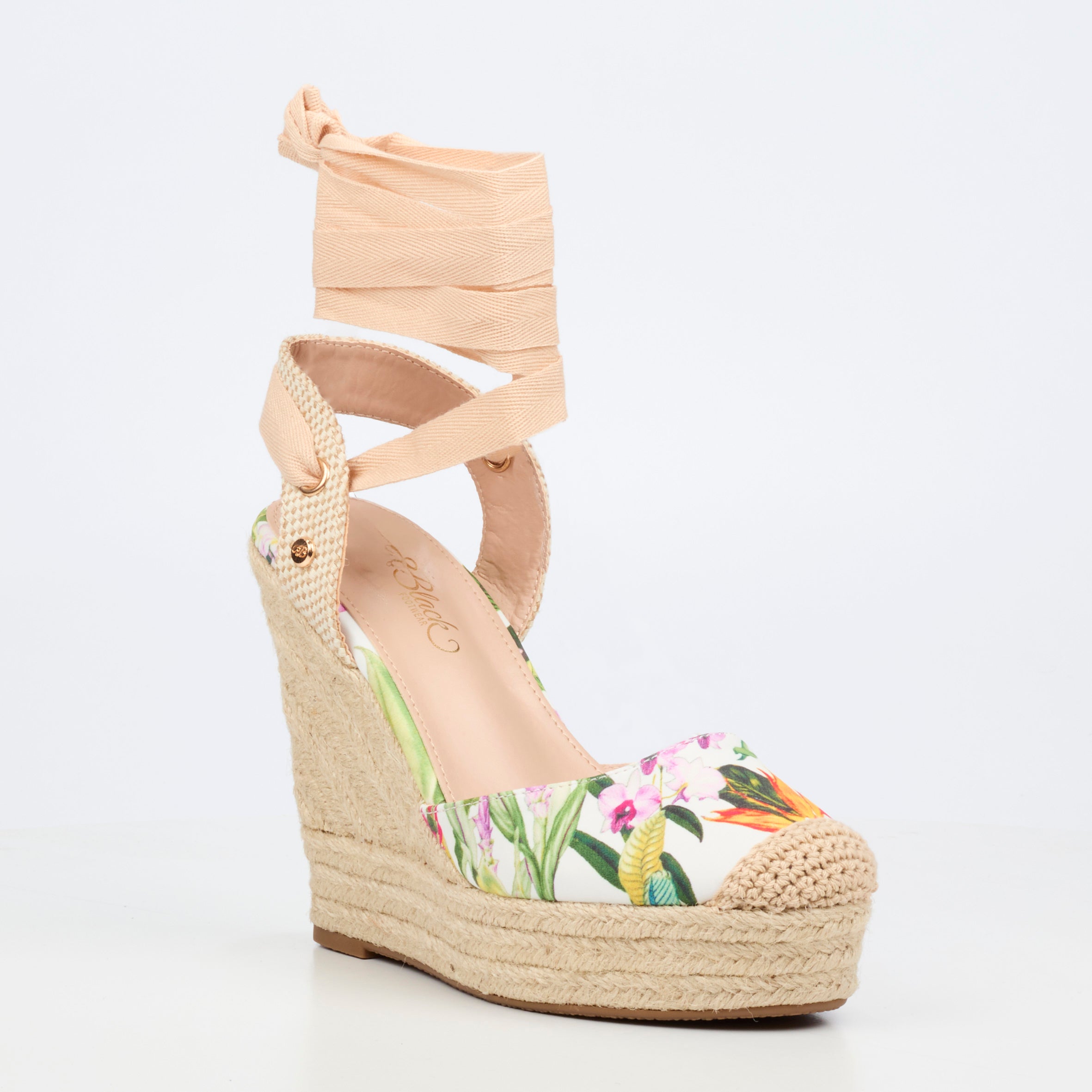 Miss Black Moniker 10 Wedge - White footwear Miss Black