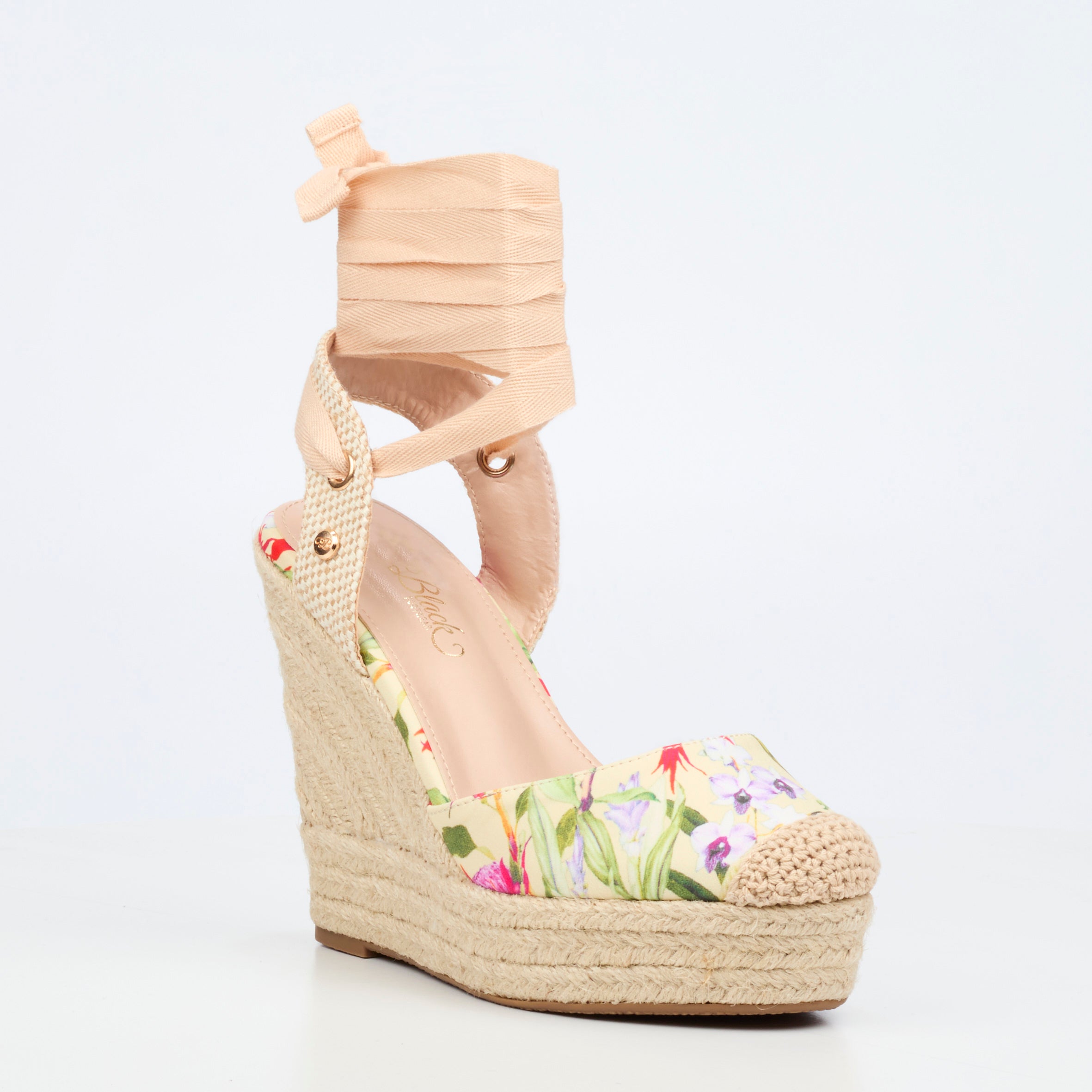 Miss Black Moniker 10 Wedge - Yellow footwear Miss Black