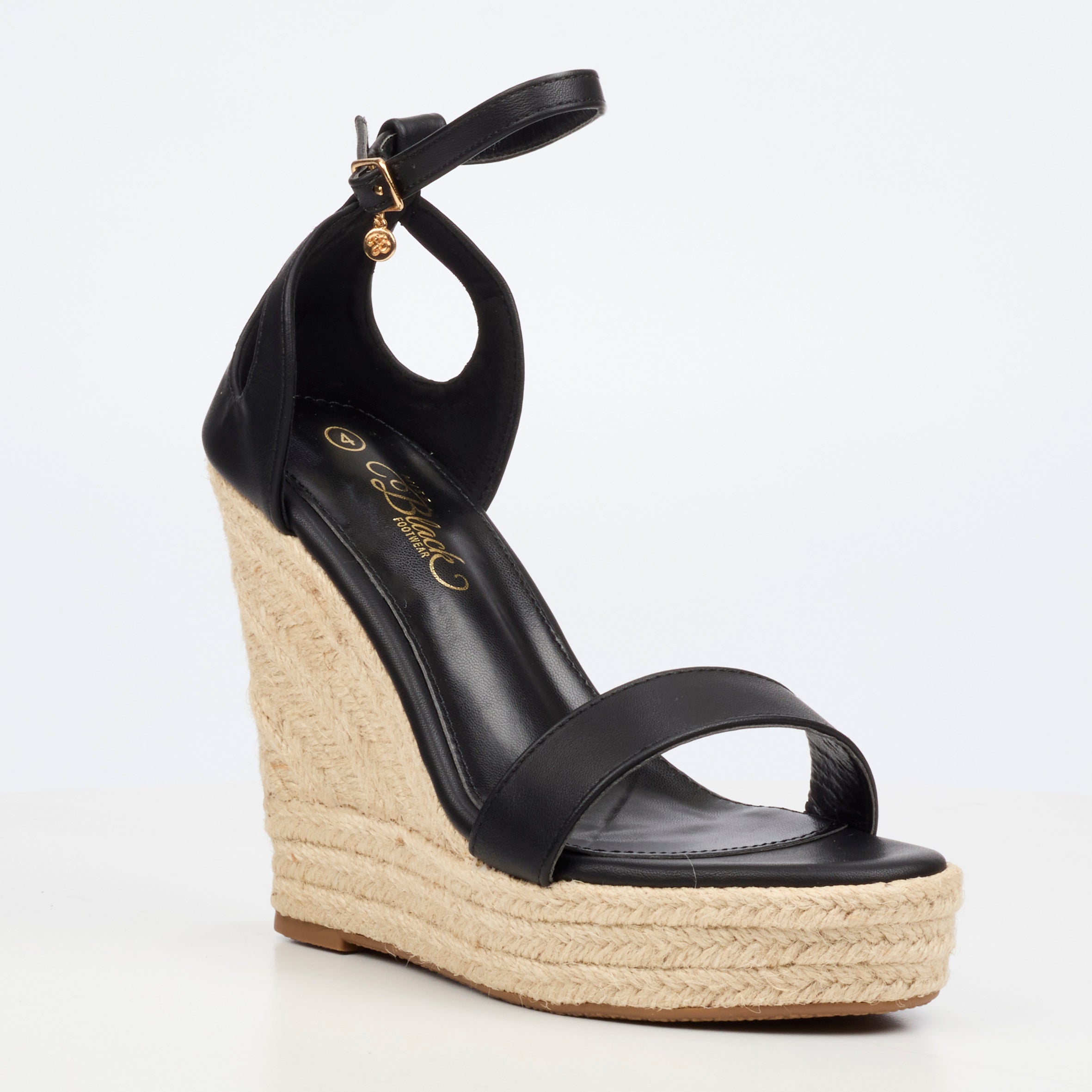 Miss Black Moniker 12 Wedge - Black footwear Miss Black
