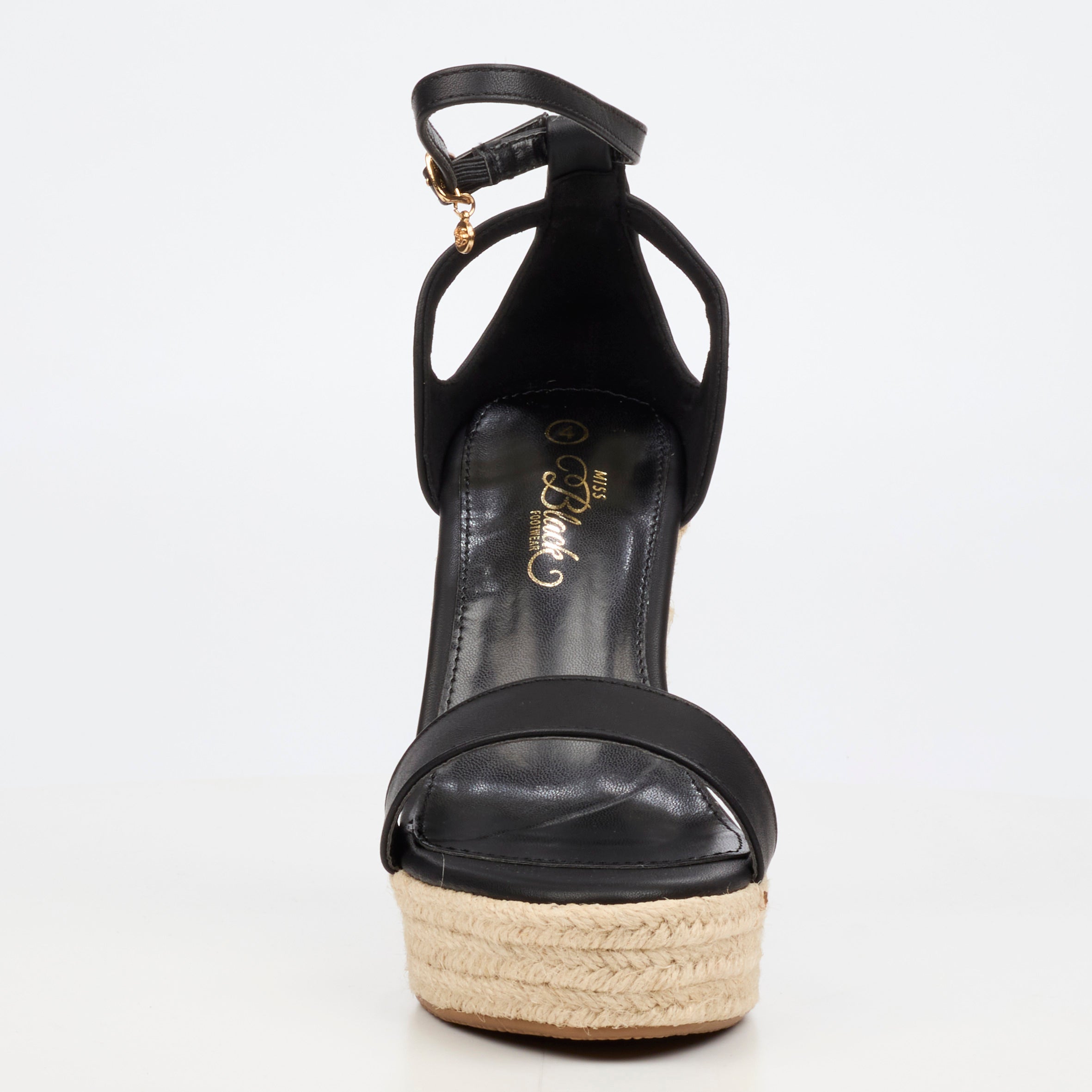 Miss Black Moniker 12 Wedge - Black footwear Miss Black