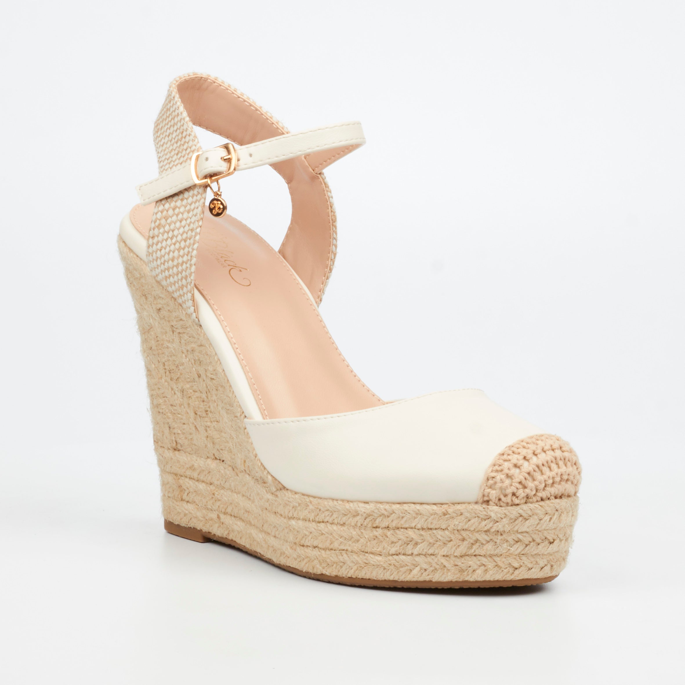 Miss Black Moniker 9 Wedge - Ivory footwear Miss Black