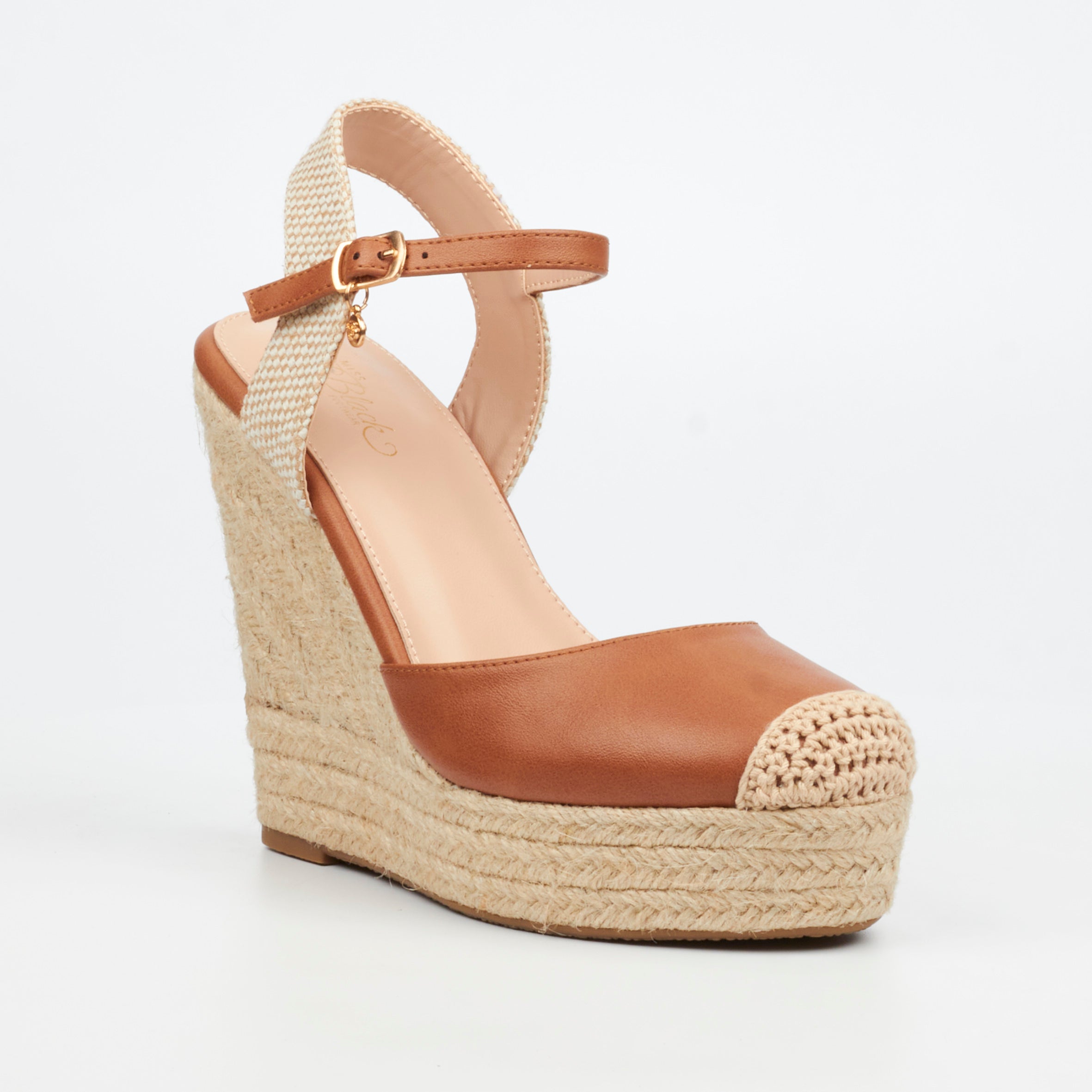 Miss Black Moniker 9 Wedge - Tan footwear Miss Black