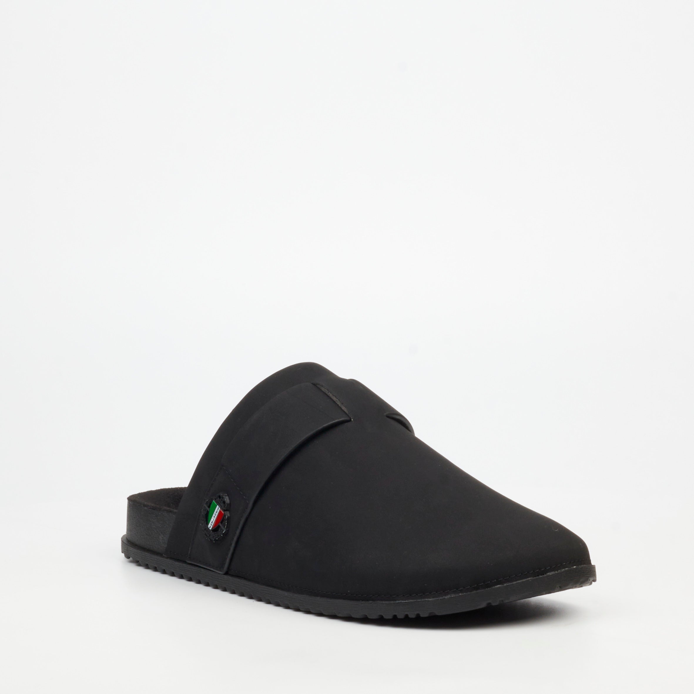 Mazerata Mule 1 Faux Nubuck Shoe - Black footwear Mazerata