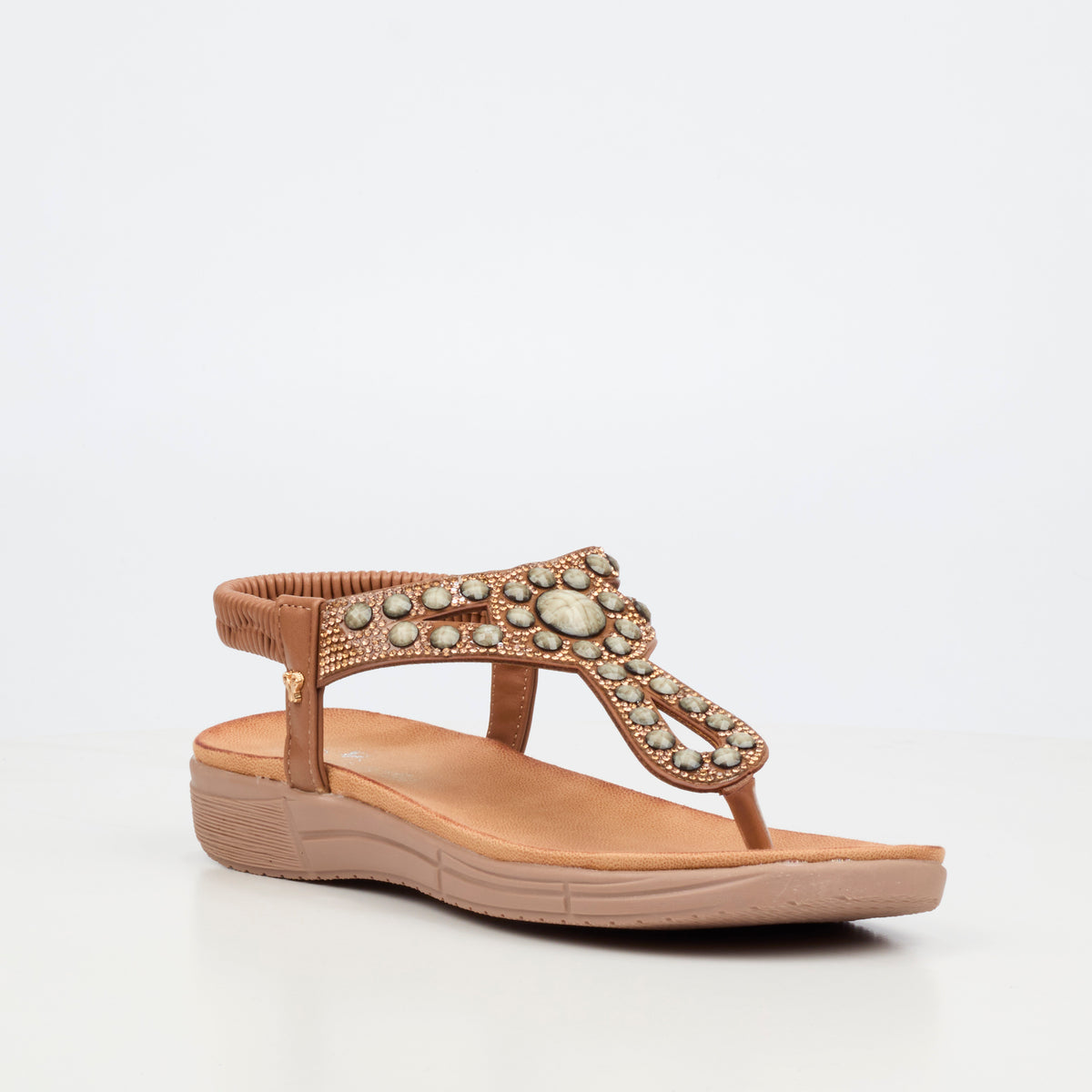 Butterfly Feet Mylee 1 Flat Sandals - Taupe footwear Butterfly Feet