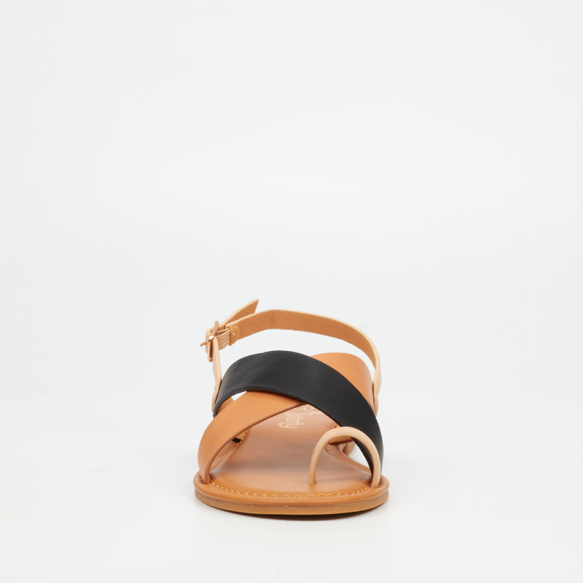 Butterfly Feet Palms 2 Flat Sandals - Black