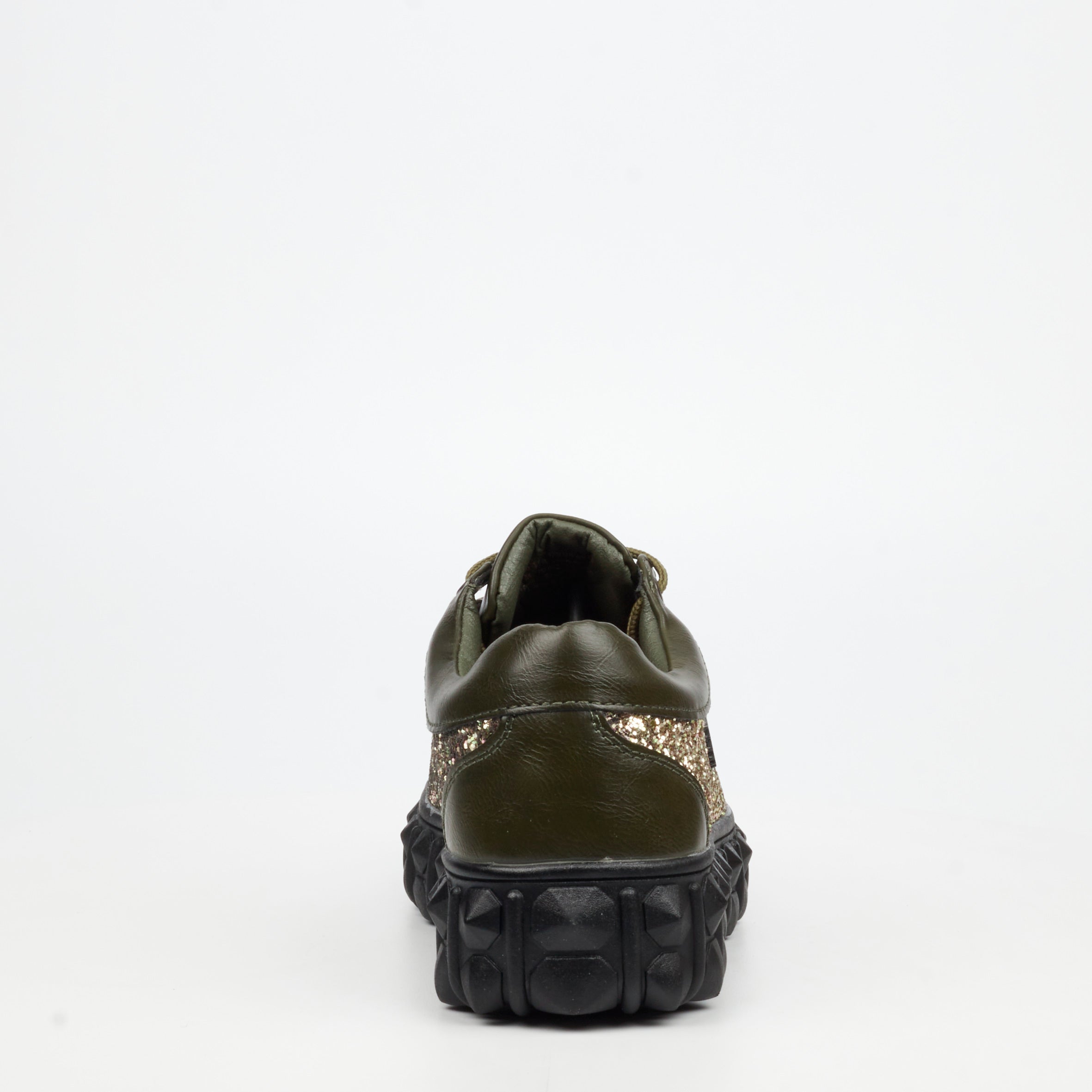Mazerata Pigale 10 Rhinestone Sneaker - Khaki footwear Mazerata