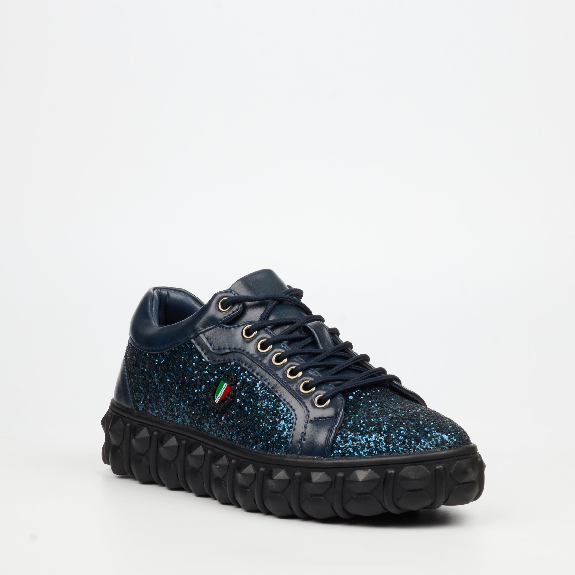 Mazerata Pigale 10 Rhinestone Sneaker - Navy footwear Mazerata