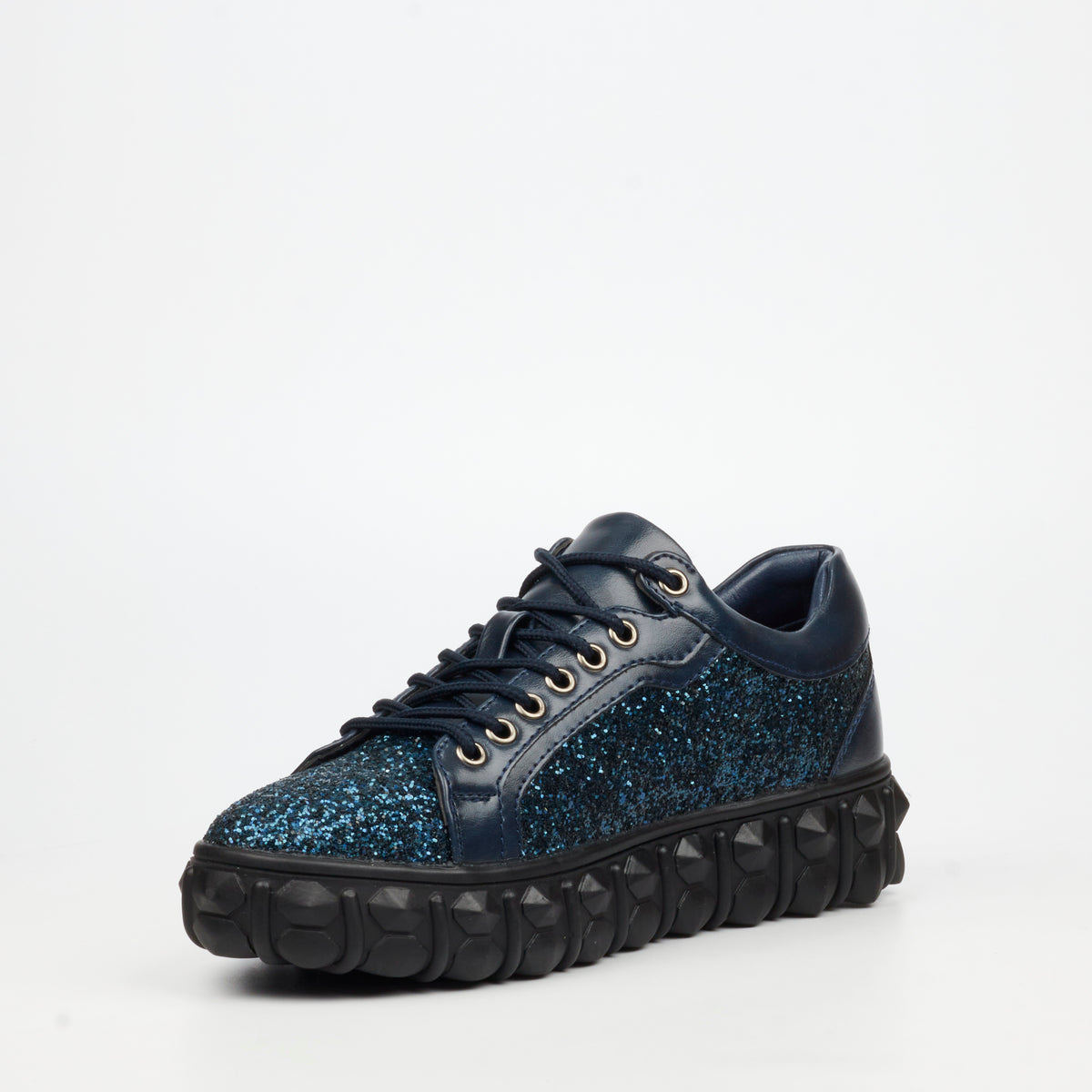 Mazerata Pigale 10 Rhinestone Sneaker - Navy footwear Mazerata