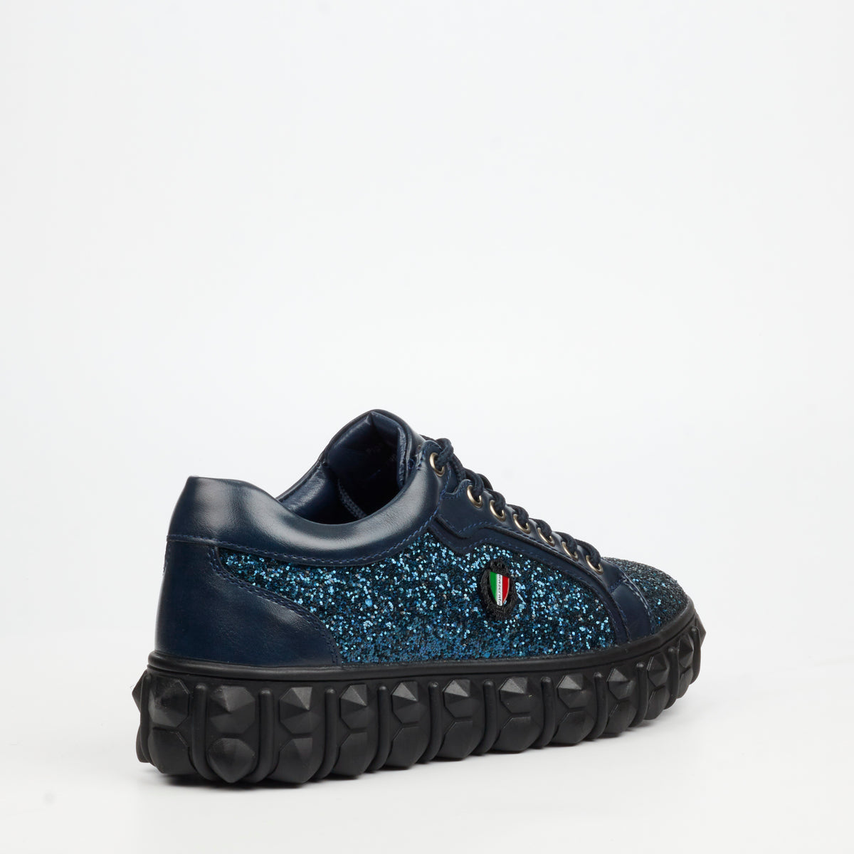 Mazerata Pigale 10 Rhinestone Sneaker - Navy footwear Mazerata