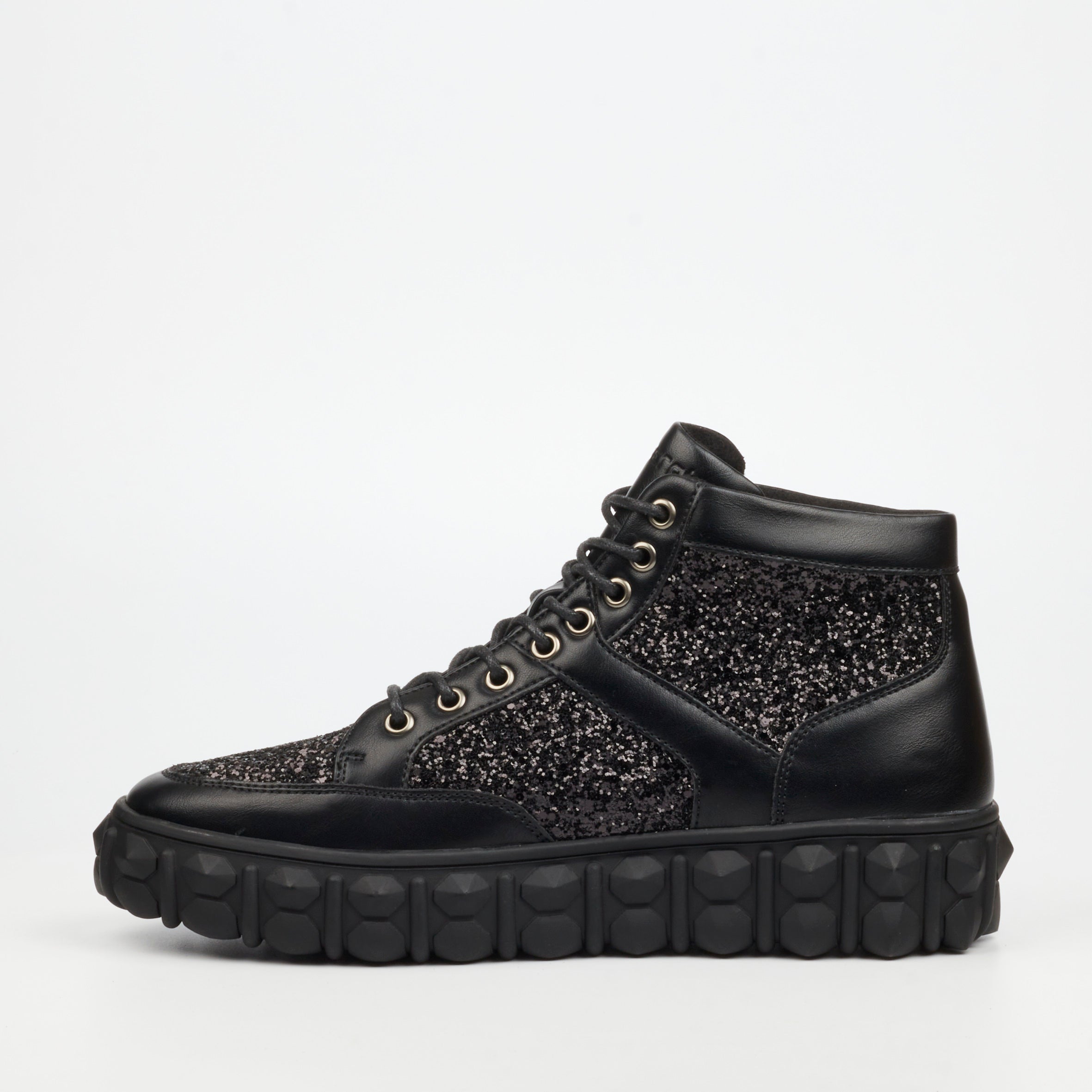 Mazerata Pigale 12 Rhinestone Sneaker - Black footwear Mazerata