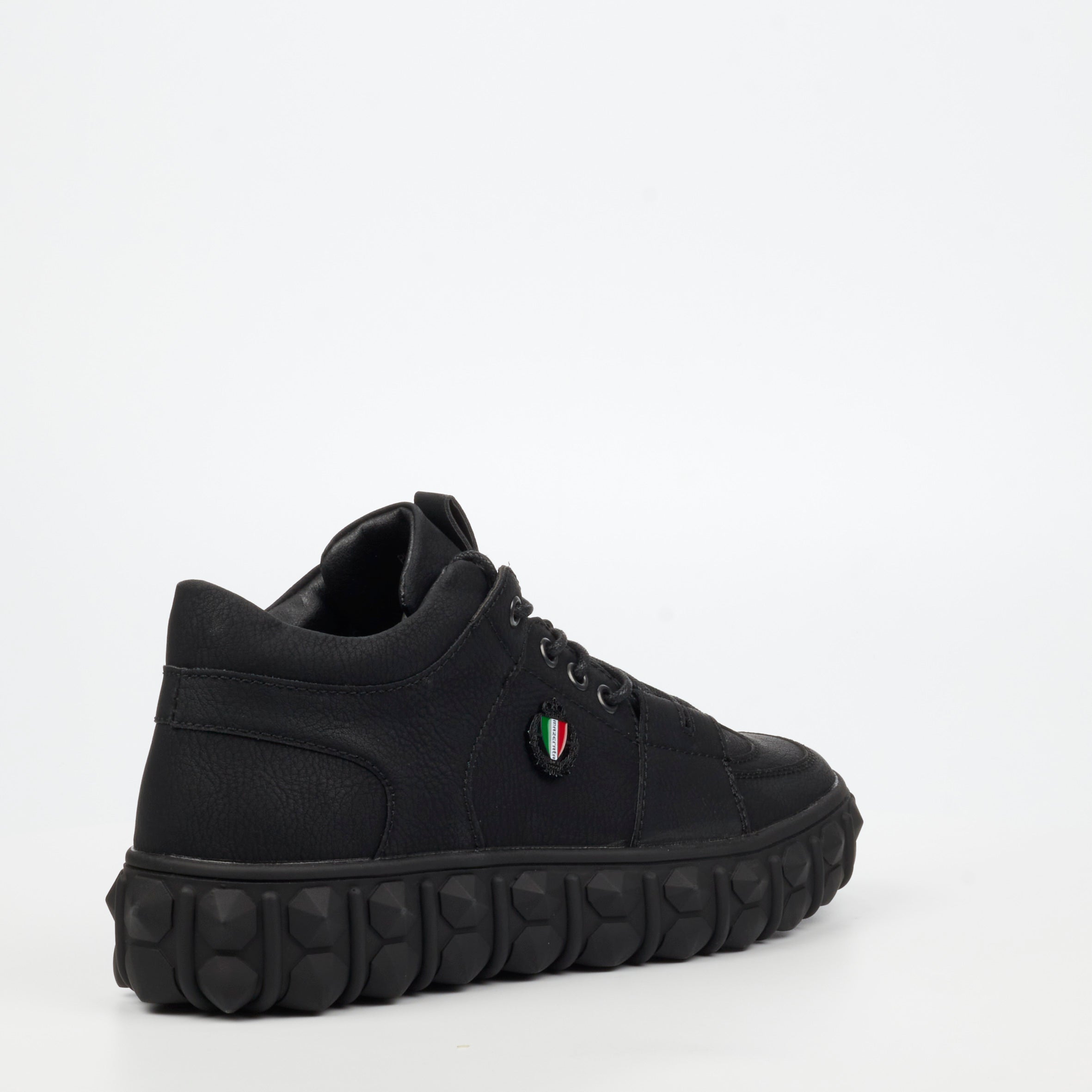 Mazerata Pigale 1 Faux Nubuck Ankle Boot - Black footwear Mazerata