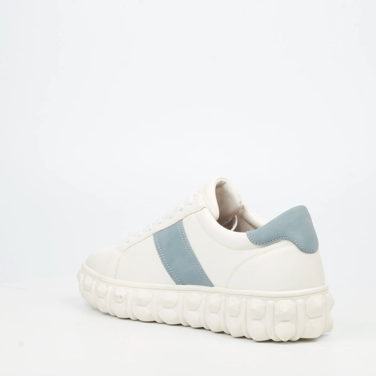 Mazerata Pigale 29 Faux Wax / Faux Suede Sneaker - White footwear Mazerata
