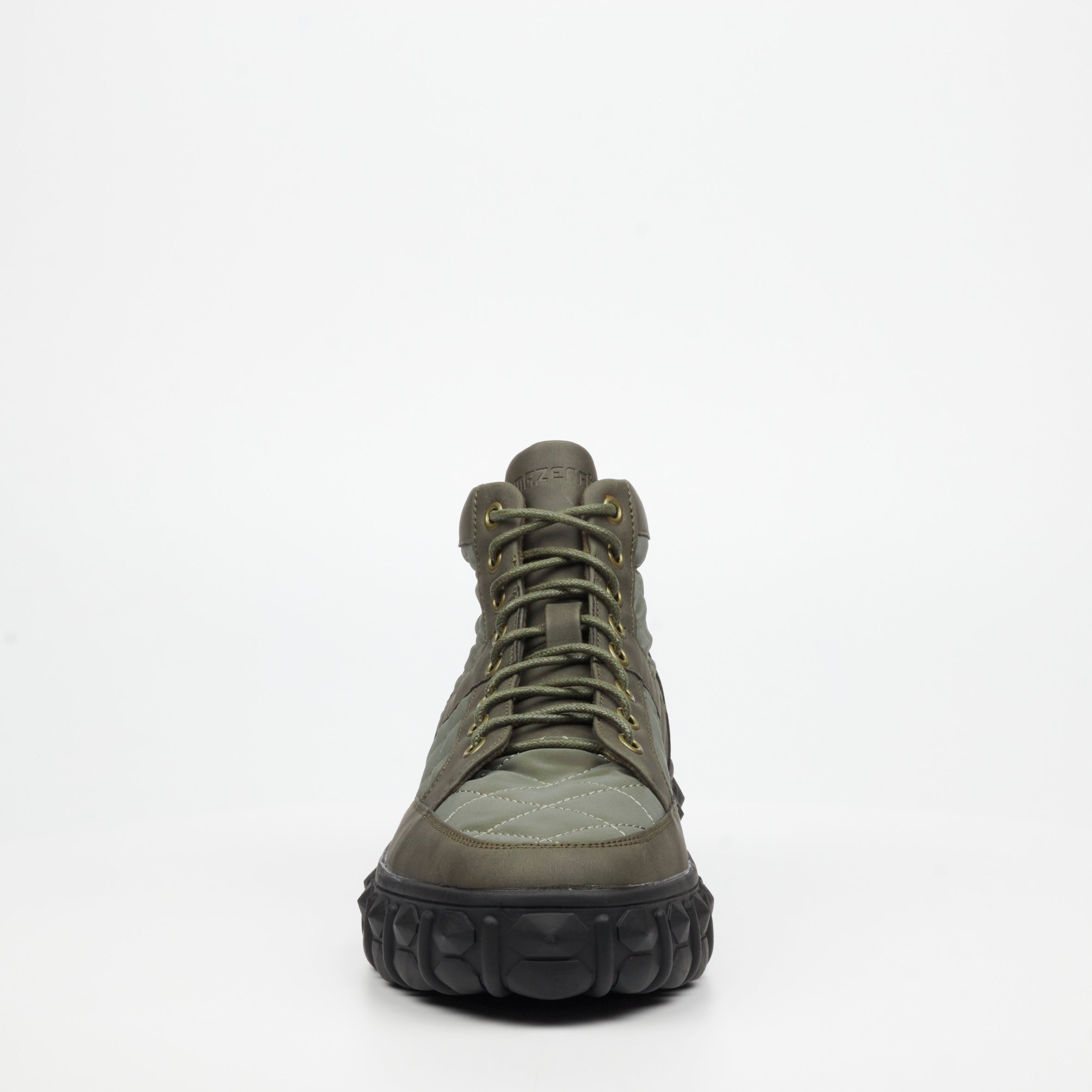 Mazerata Pigale 9 Faux Nubuck / Nylon Ankle Boot - Olive footwear Mazerata