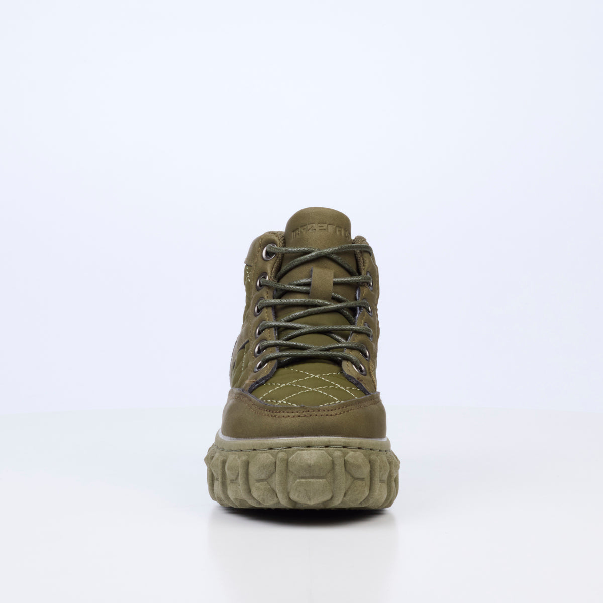 Mazerata Pigale 9 Faux Nubuck / Nylon Ankle Boot - Olive (Youth) footwear Mazerata