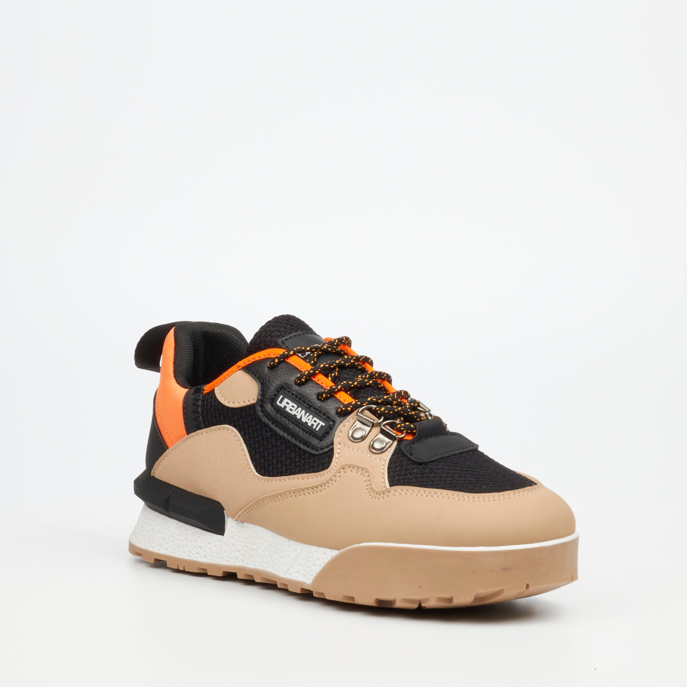 Urbanart Play 17 Faux Nubuck / Knit Sneaker - Bone footwear Urbanart