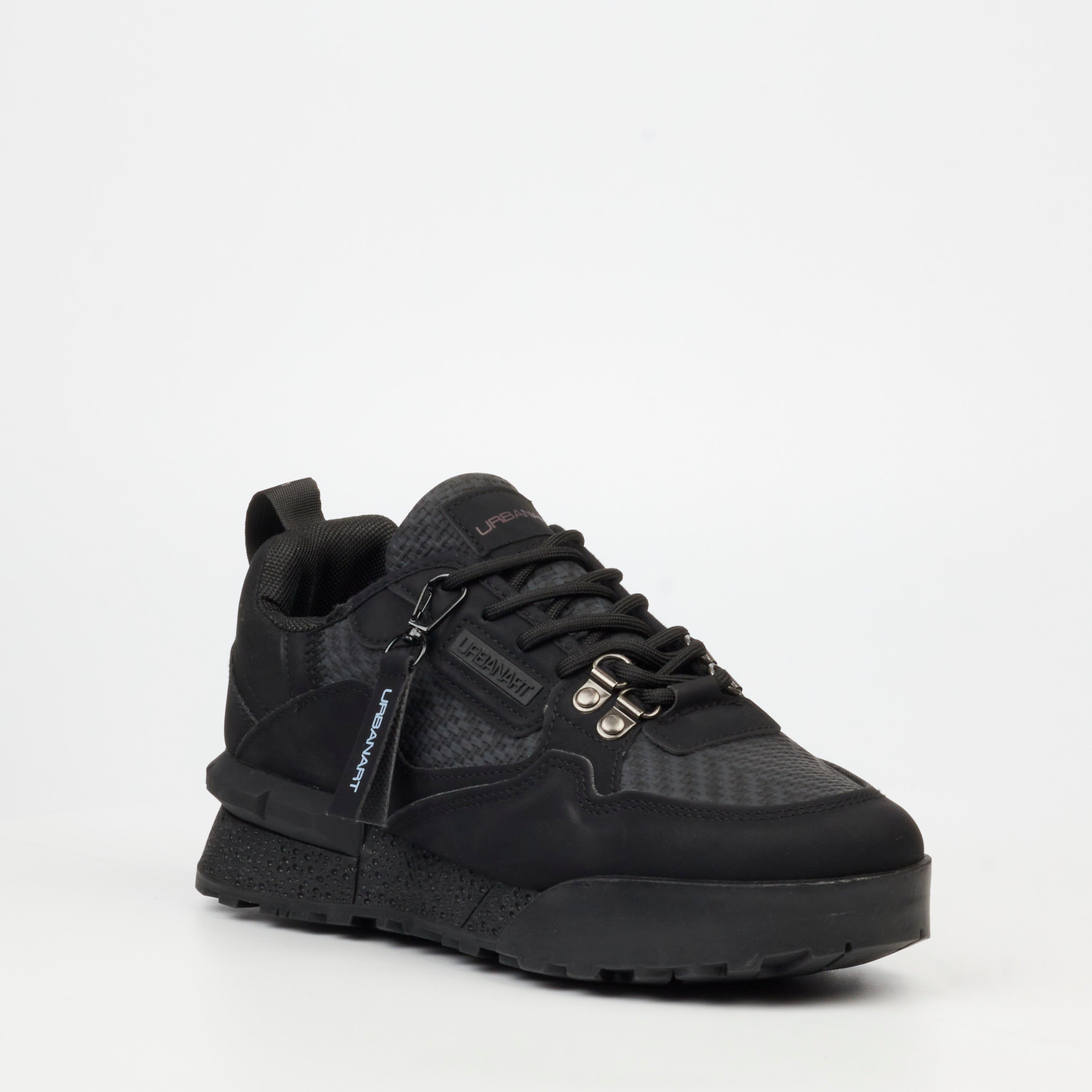 Urbanart Play 3 Faux Nubuck / Print Sneaker - Black footwear Urbanart