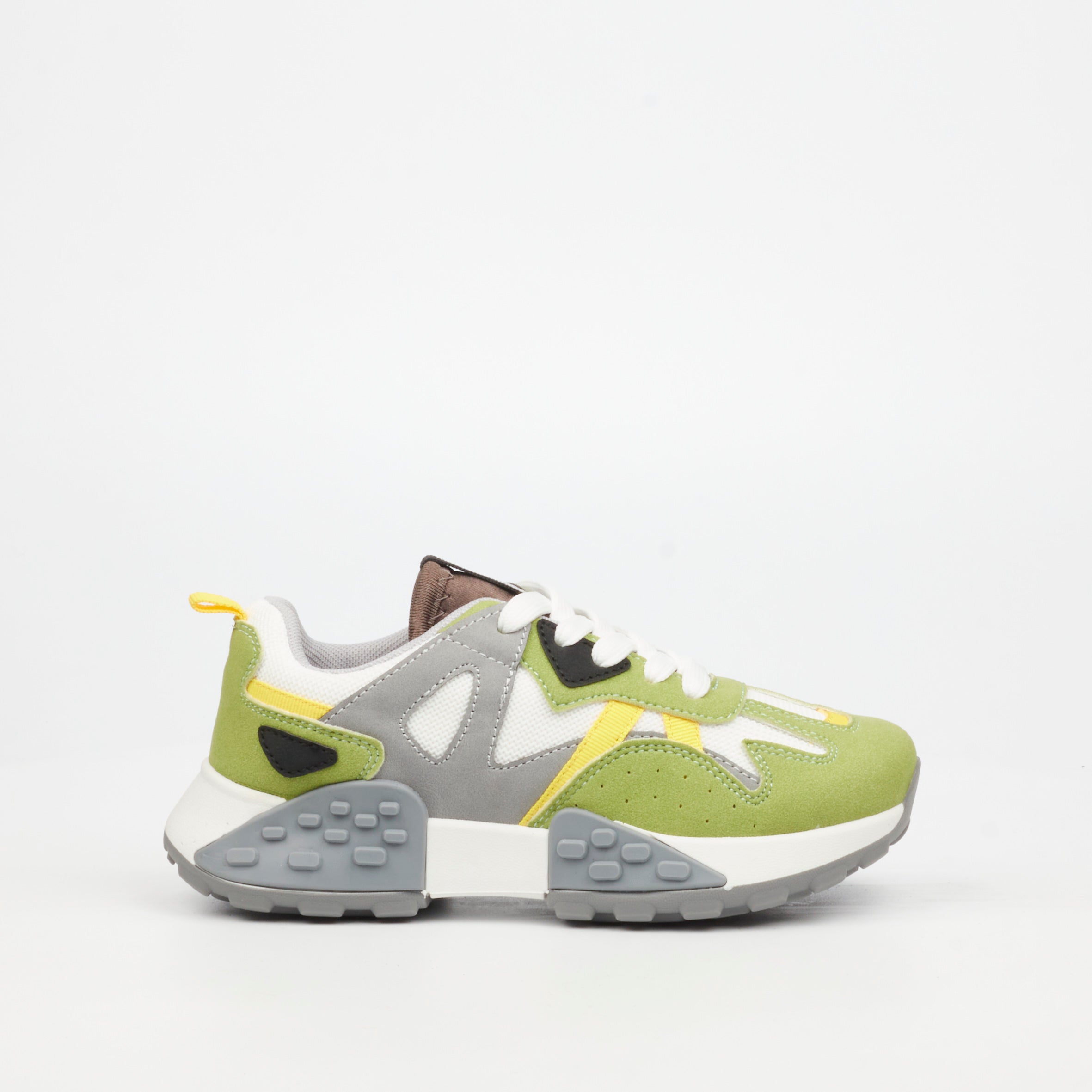 Urbanart Redo 1 Faux Wax / Faux Nylon Sneaker - Green (youth) footwear UBRT