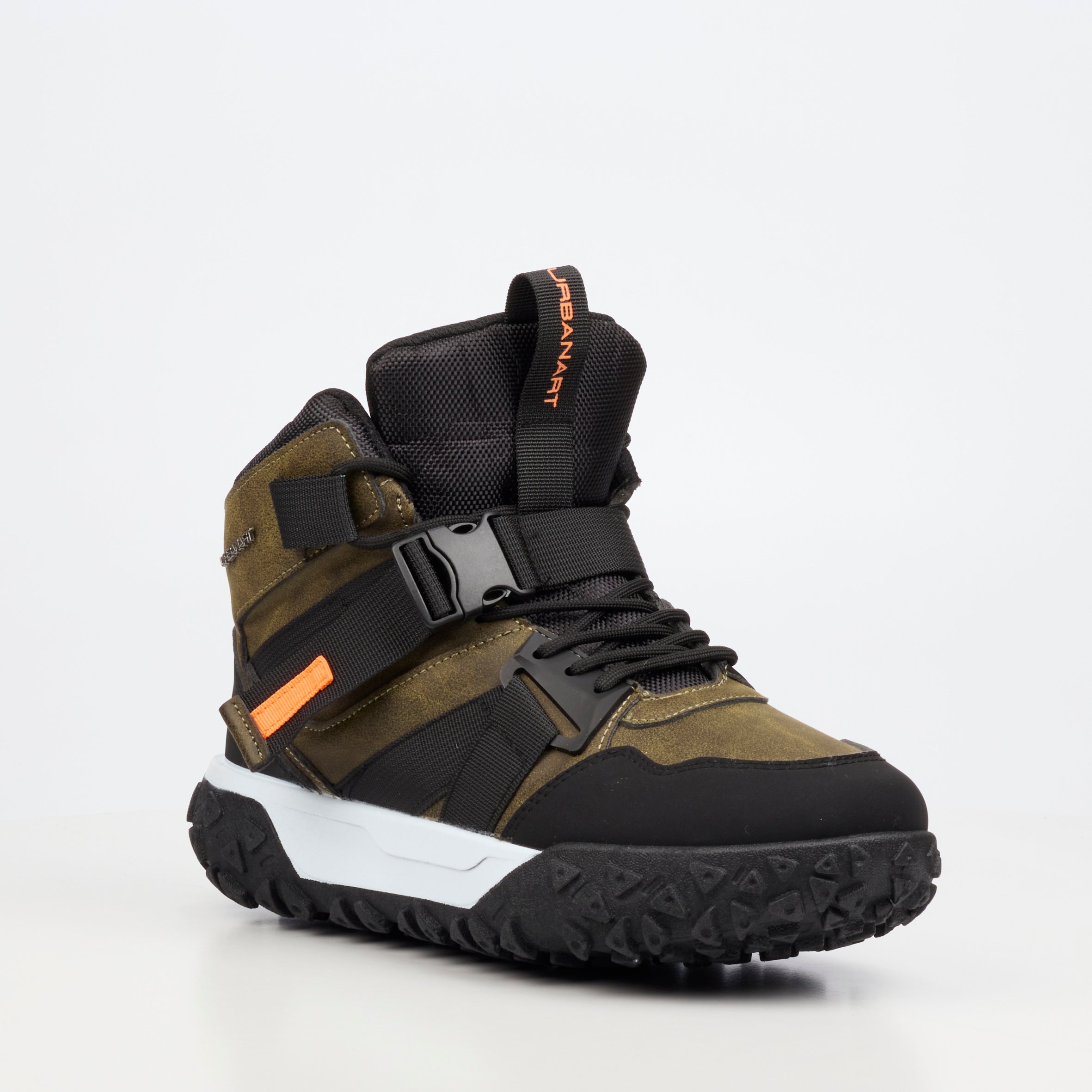 Urbanart Remi 12 Faux Nubuck / Nylon Ankle Boot - Olive footwear Urbanart