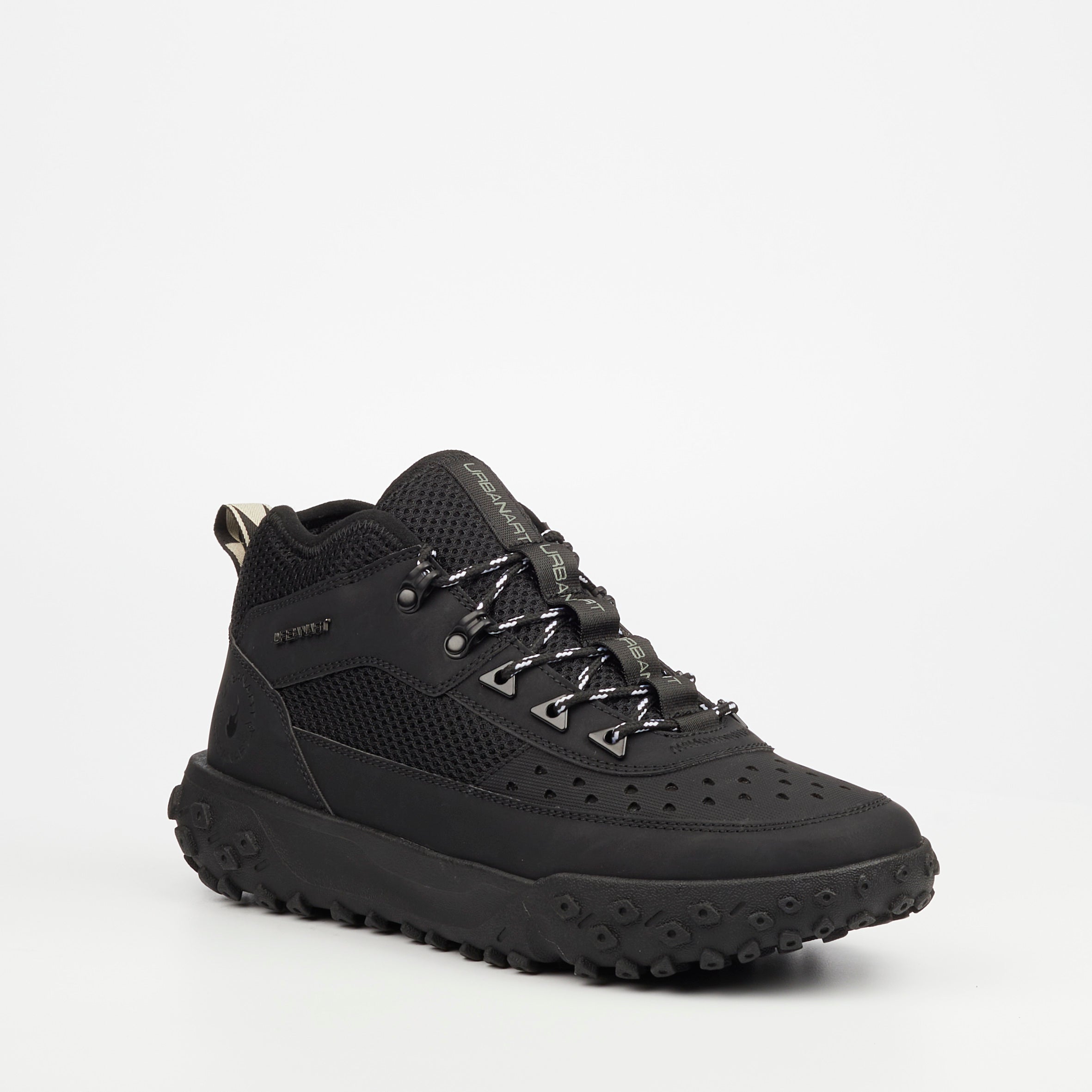 Urbanart Remi 1 Faux Nubuck / Mesh Ankle Boot - Black footwear Urbanart