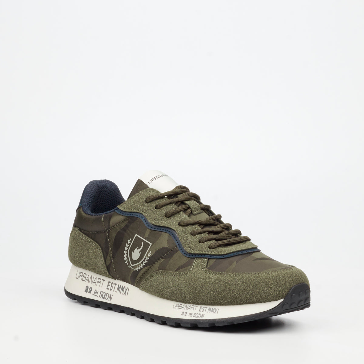 Urbanart Riot 1 Lycra / Faux Suede Sneaker - Camo