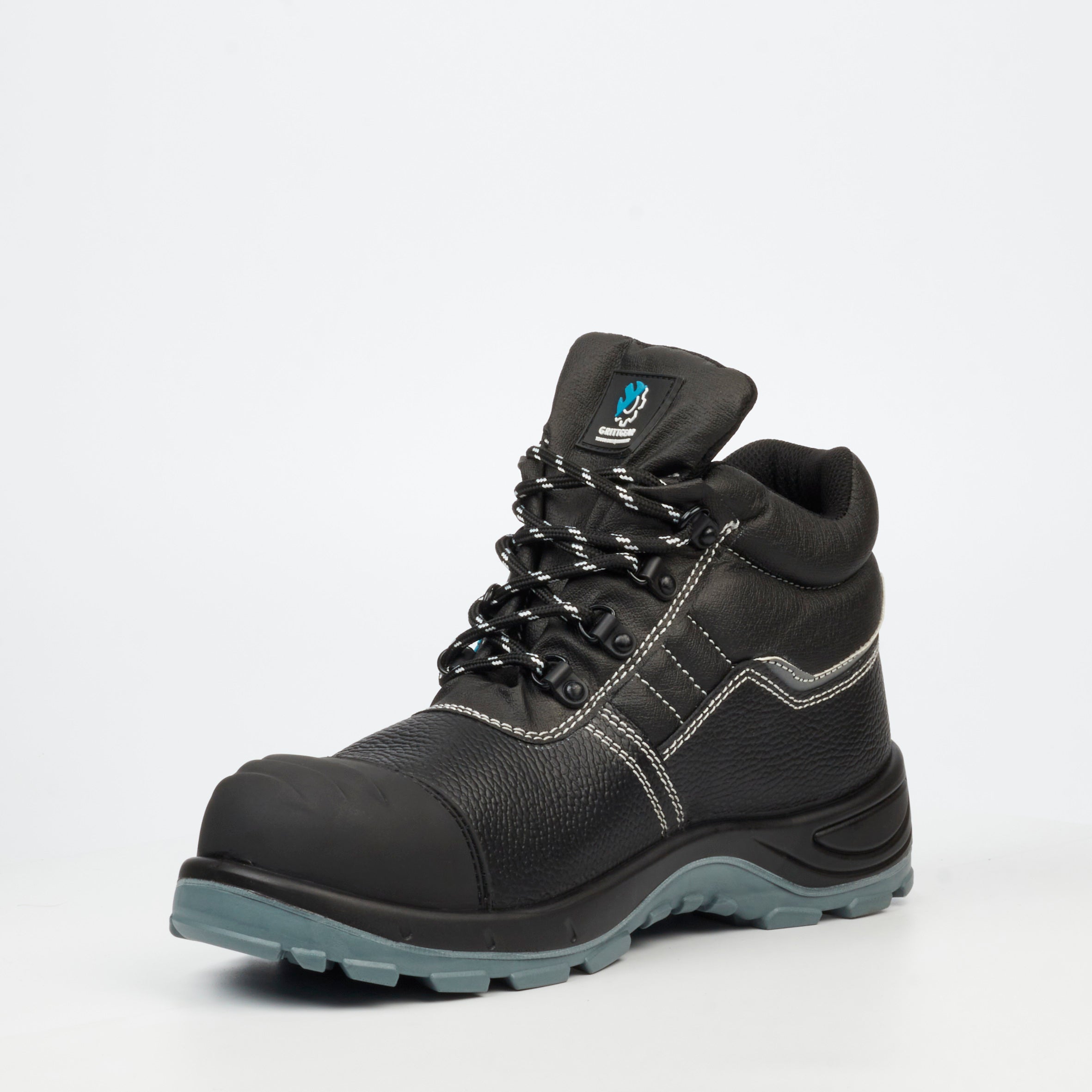 Grittgear Rodolite S1 Leather (Non-Metallic) Ankle Boot - Black
