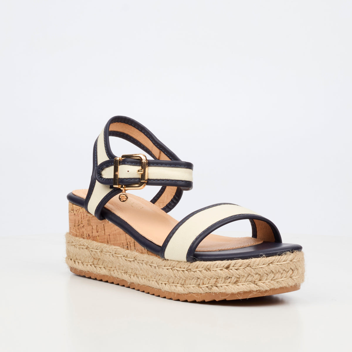 Miss Black Steffi 12 Wedge - Navy footwear Miss Black