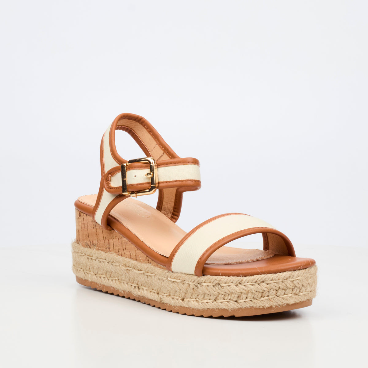 Miss Black Steffi 12 Wedge - Tan footwear Miss Black