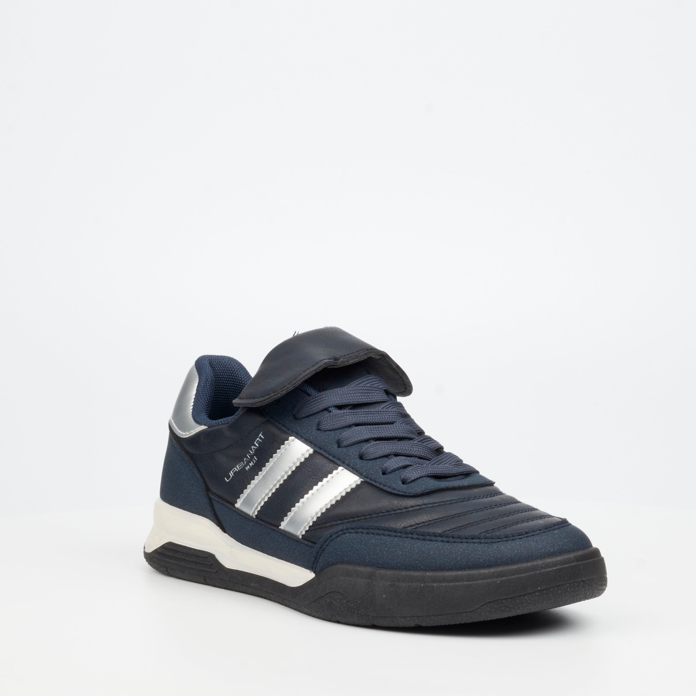 Urbanart Stud 1 Faux Wax / Faux Nubuck Sneaker - Navy footwear UBRT