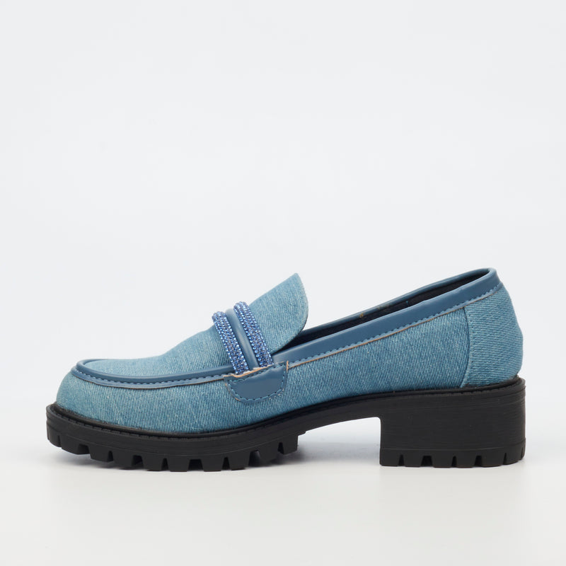 Miss Black Tipsy 3 Loafer - Blue footwear Miss Black   