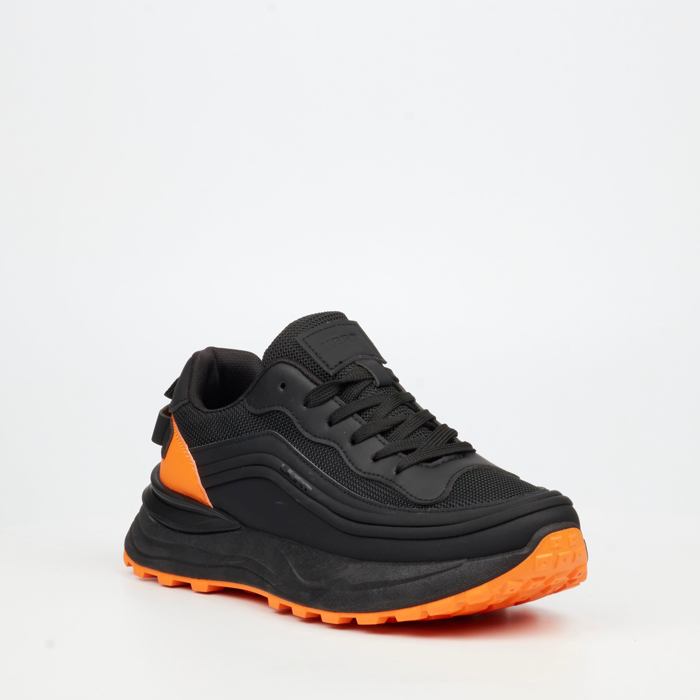 Urbanart Twisted 1 Faux Wax / Mesh Sneaker - Black footwear UBRT