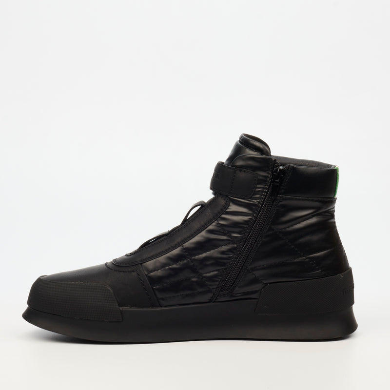 Mazerata Valentino 13 Faux Nubuck / Nylon Sneaker - Black footwear Mazerata   
