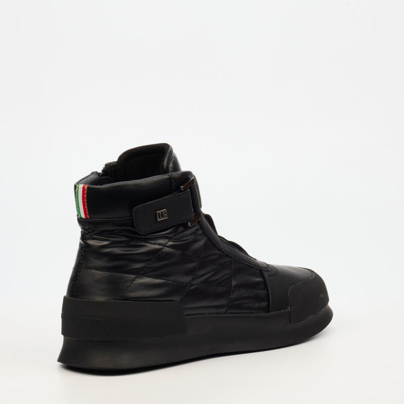 Mazerata Valentino 13 Faux Nubuck / Nylon Sneaker - Black footwear Mazerata   