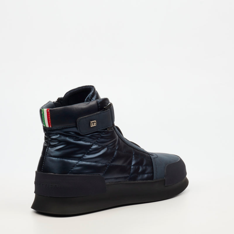 Mazerata Valentino 13 Faux Nubuck / Nylon Sneaker - Navy footwear Mazerata   