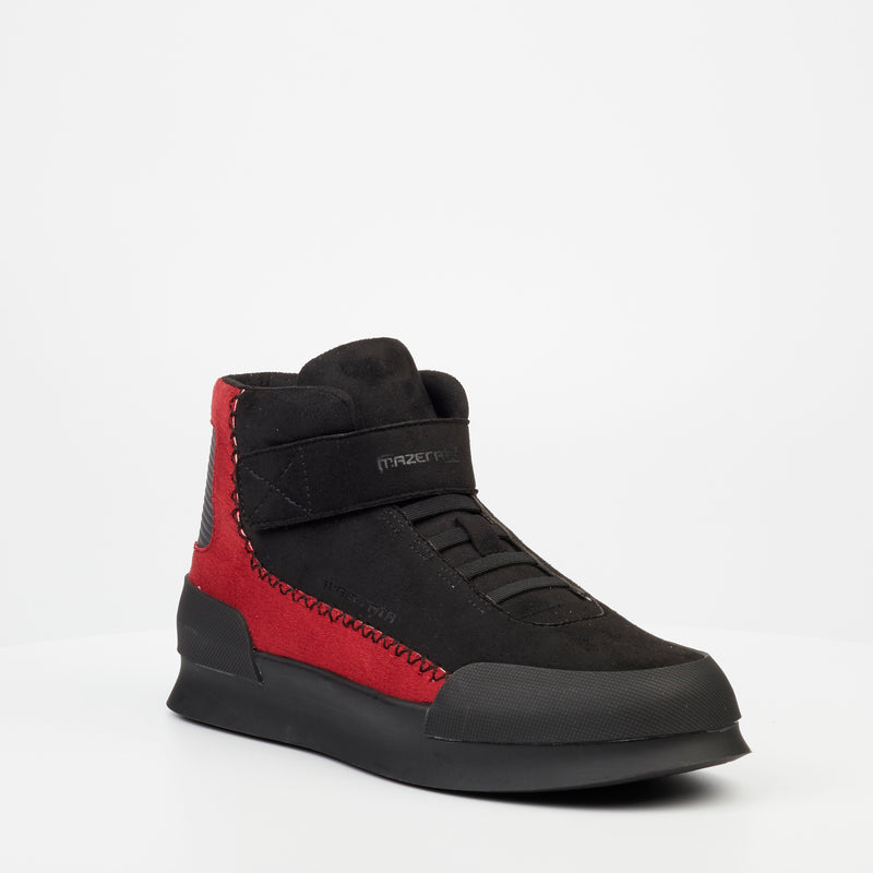 Mazerata Valentino 15 Faux Suede Sneaker - Black footwear Mazerata   
