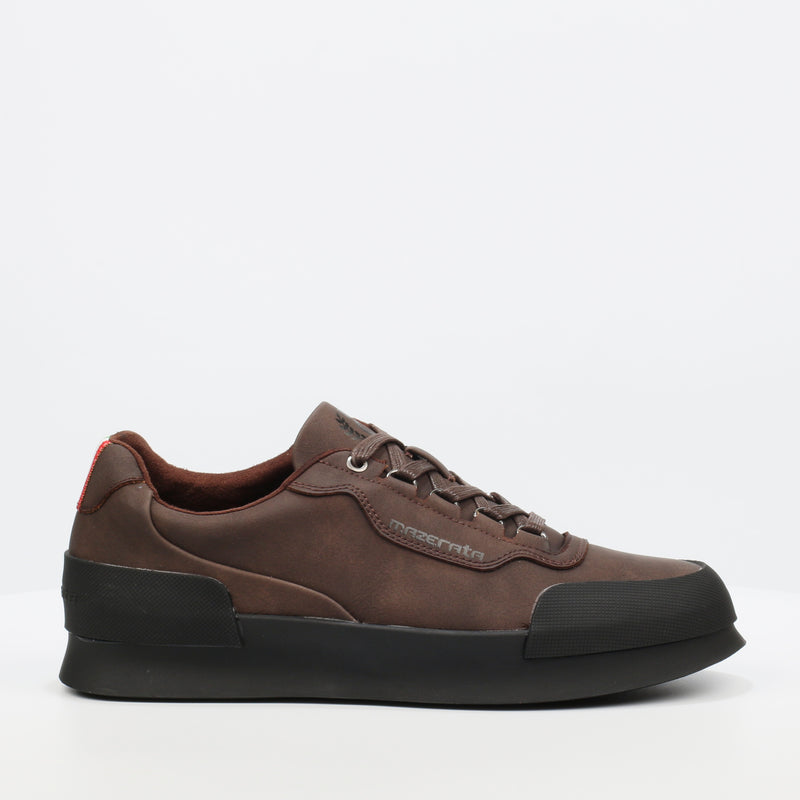 Mazerata Valentino 9 Faux Nubuck Sneaker - Chocolate footwear Mazerata   