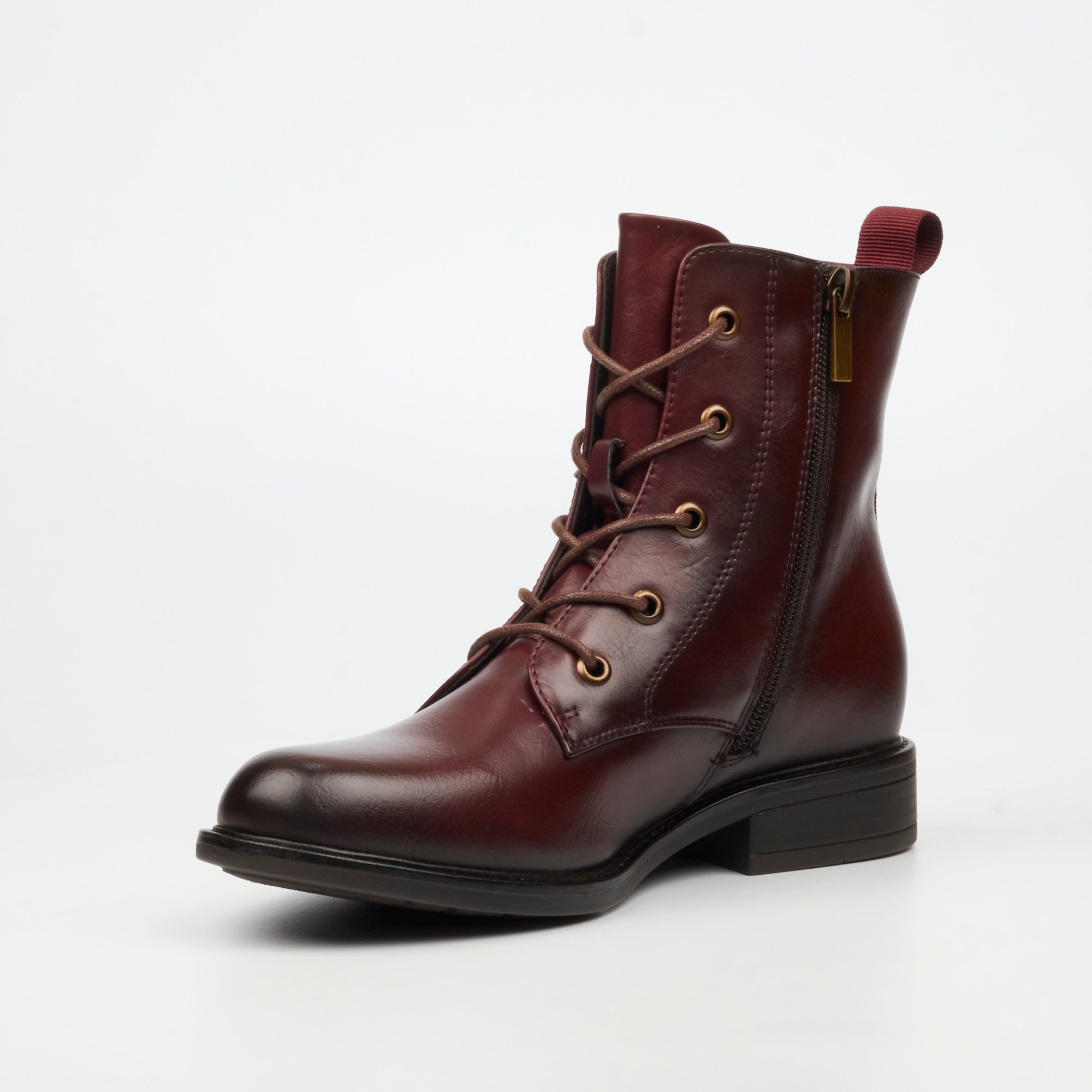 Miss Black Victoria 2 Ankle Boot - Burgundy footwear Miss Black
