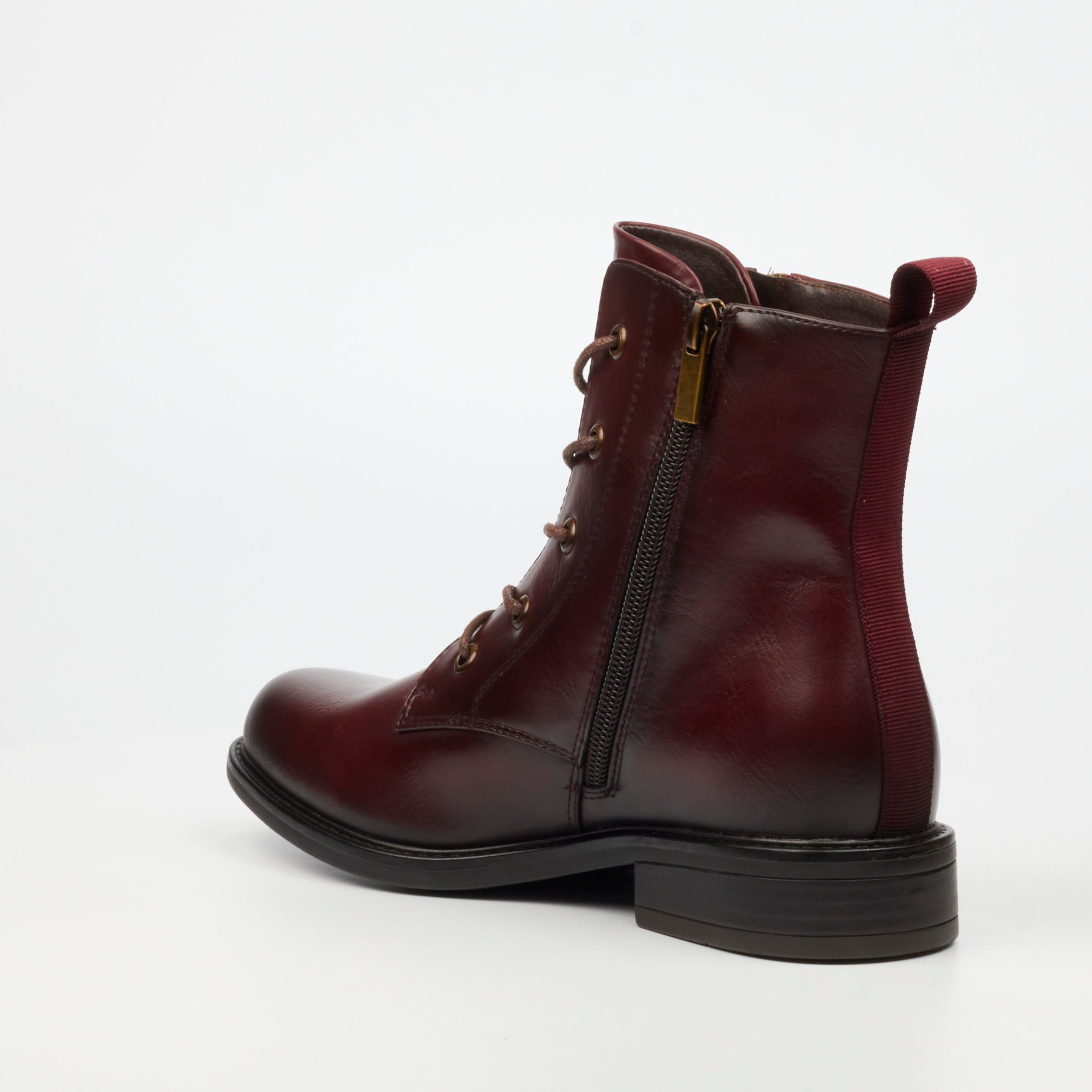 Miss Black Victoria 2 Ankle Boot - Burgundy footwear Miss Black