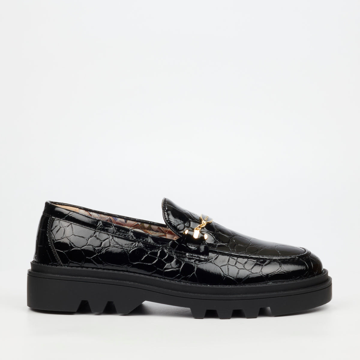 Mazerata Vinchey 106 Faux Patent Shoe - Black footwear Mazerata