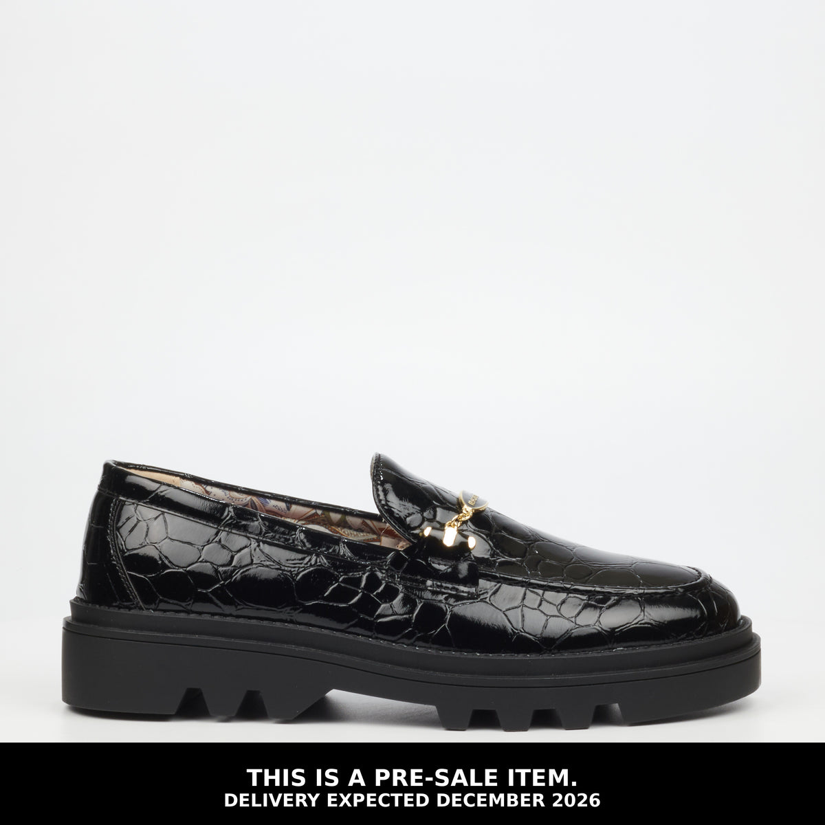 Mazerata Vinchey 106 Faux Patent Shoe - Black footwear Mazerata