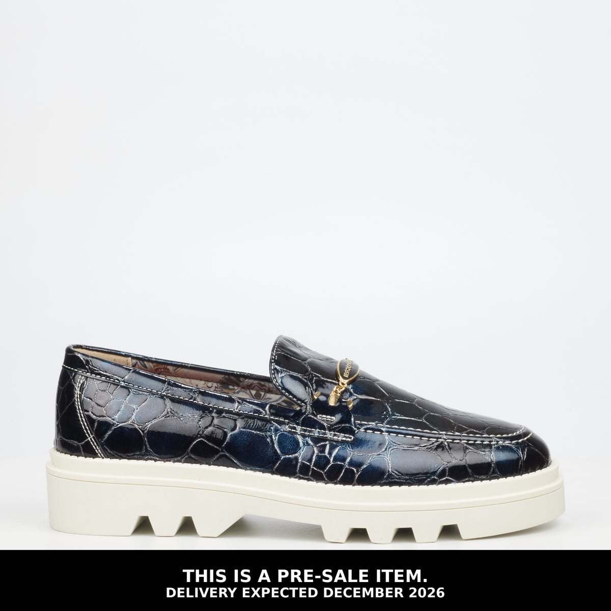 Mazerata Vinchey 106 Faux Patent Shoe - Navy footwear Mazerata