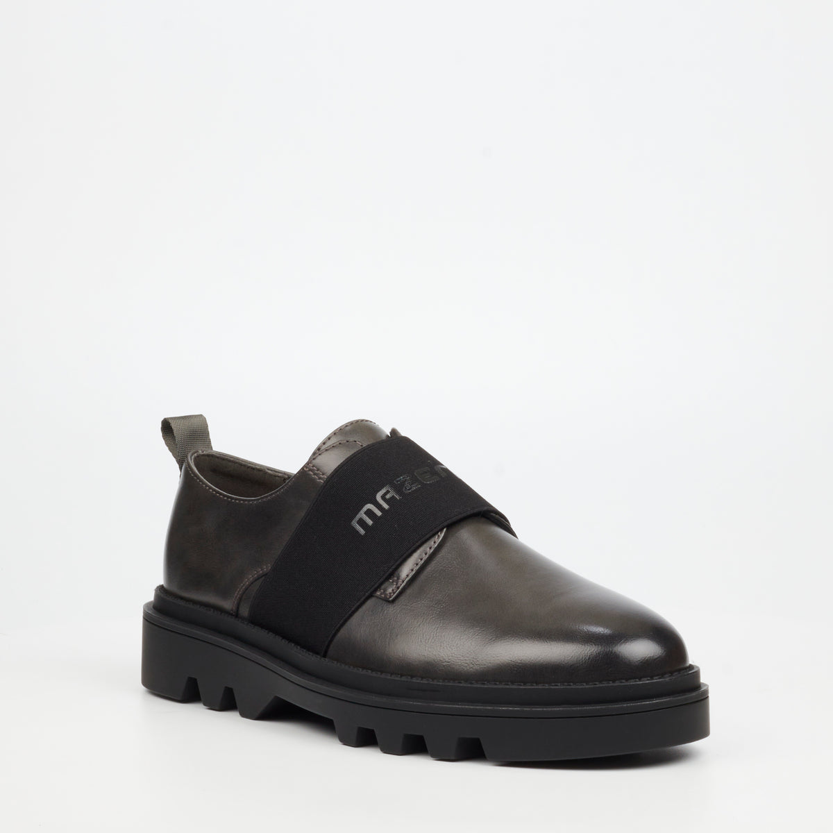 Mazerata Vinchey 63 Faux Leather Sneaker - Grey footwear Mazerata