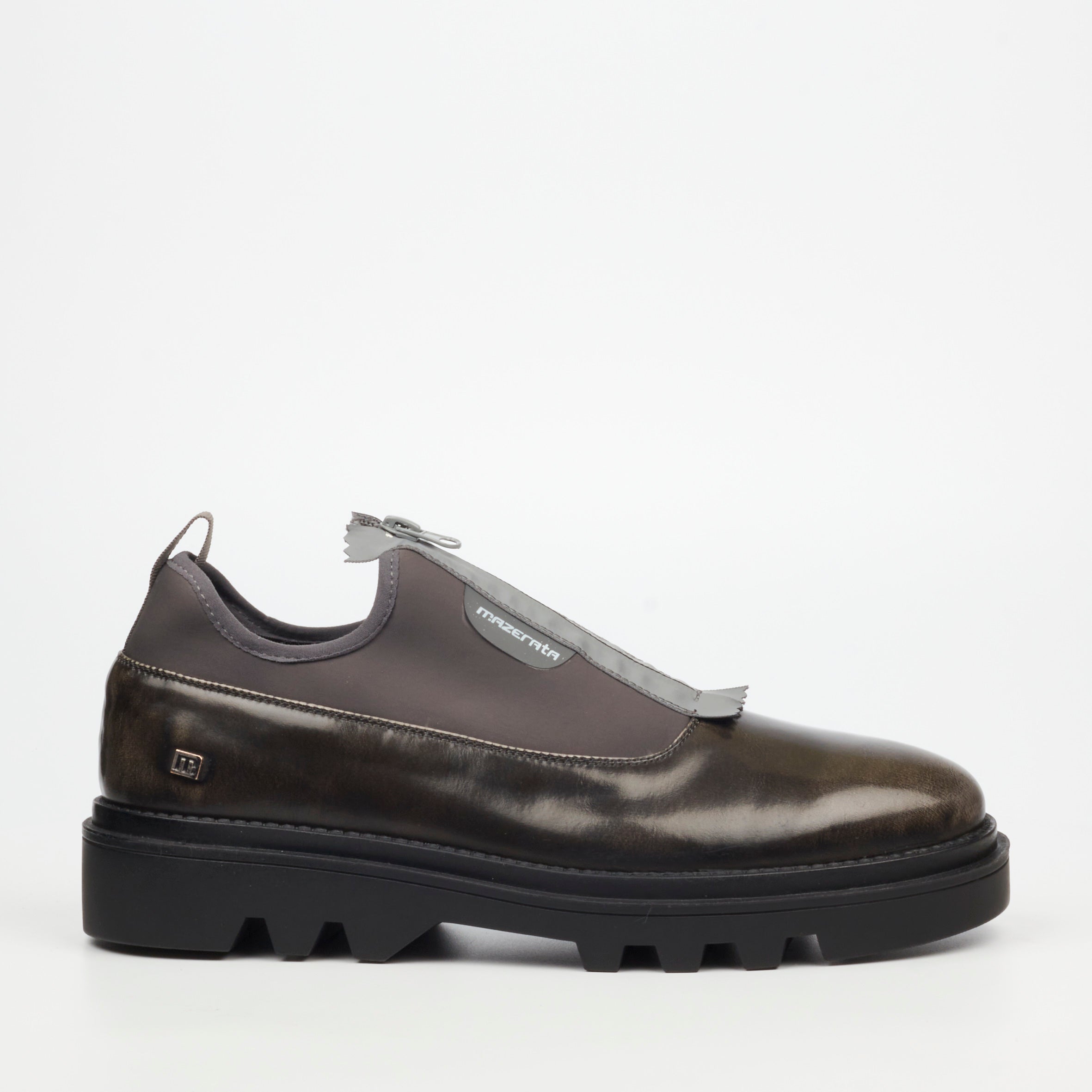 Mazerata Vinchey 64 Faux Leather / Lycra Shoe - Grey footwear Mazerata