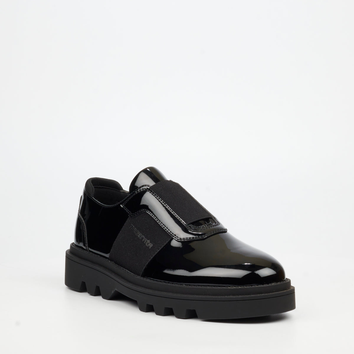 Mazerata Vinchey 82 Faux Patent Shoe - Black footwear Mazerata