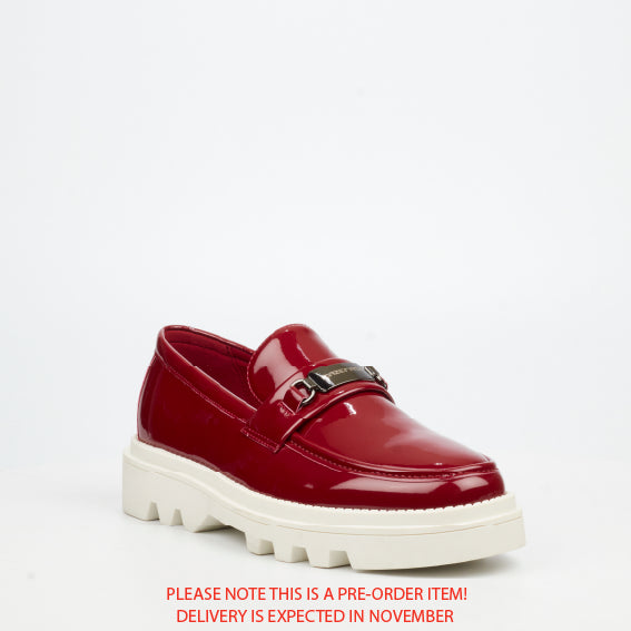 Mazerata Vinchey 90 Faux Patent Shoe - Burgundy footwear Mazerata