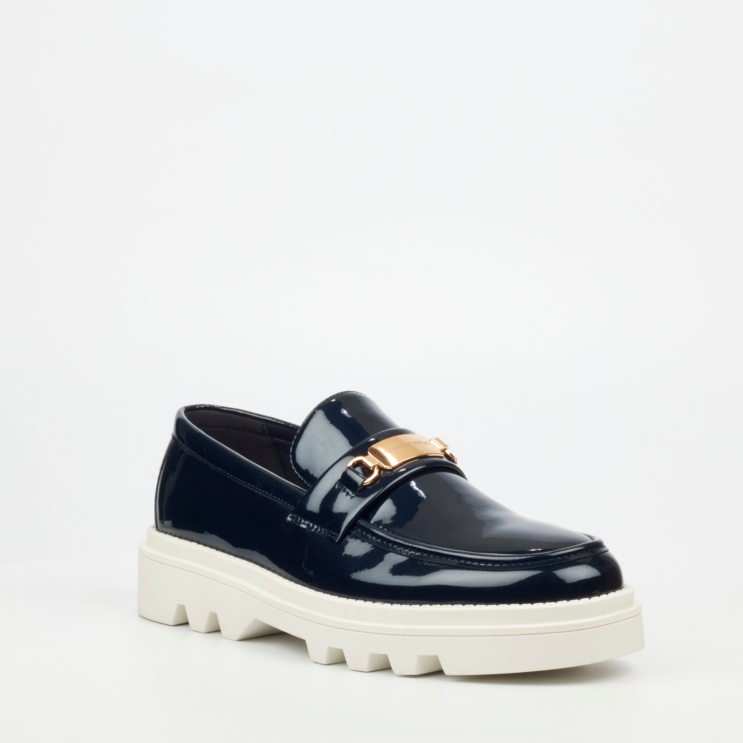 Mazerata Vinchey 90 Faux Patent Shoe - Navy